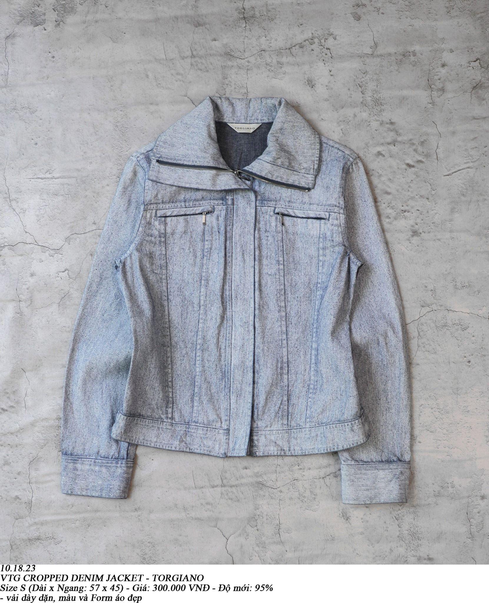 10.18.23 - VTG CROPPED DENIM JACKET - TORGIANO