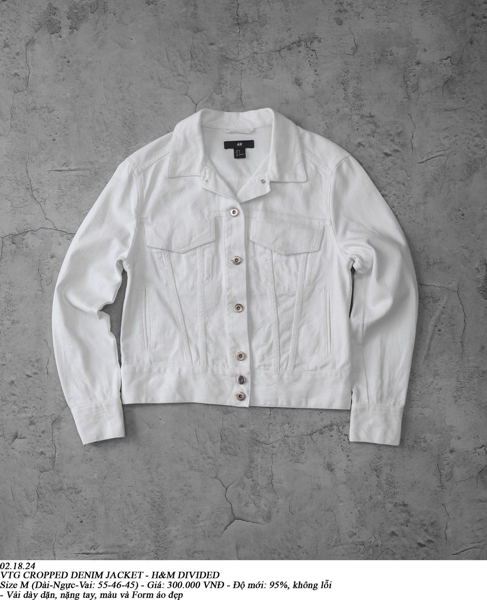 02.18.24 - VTG CROPPED DENIM JACKET - H&M DIVIDED