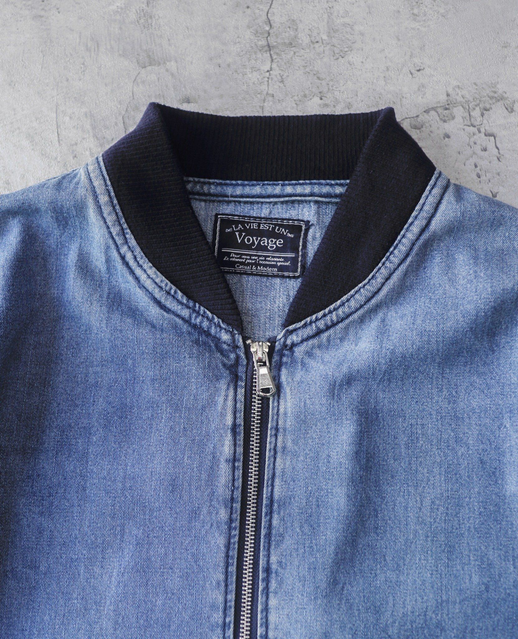 02.17.24 - VTG DENIM BOMBER JACKET - VOYAGE