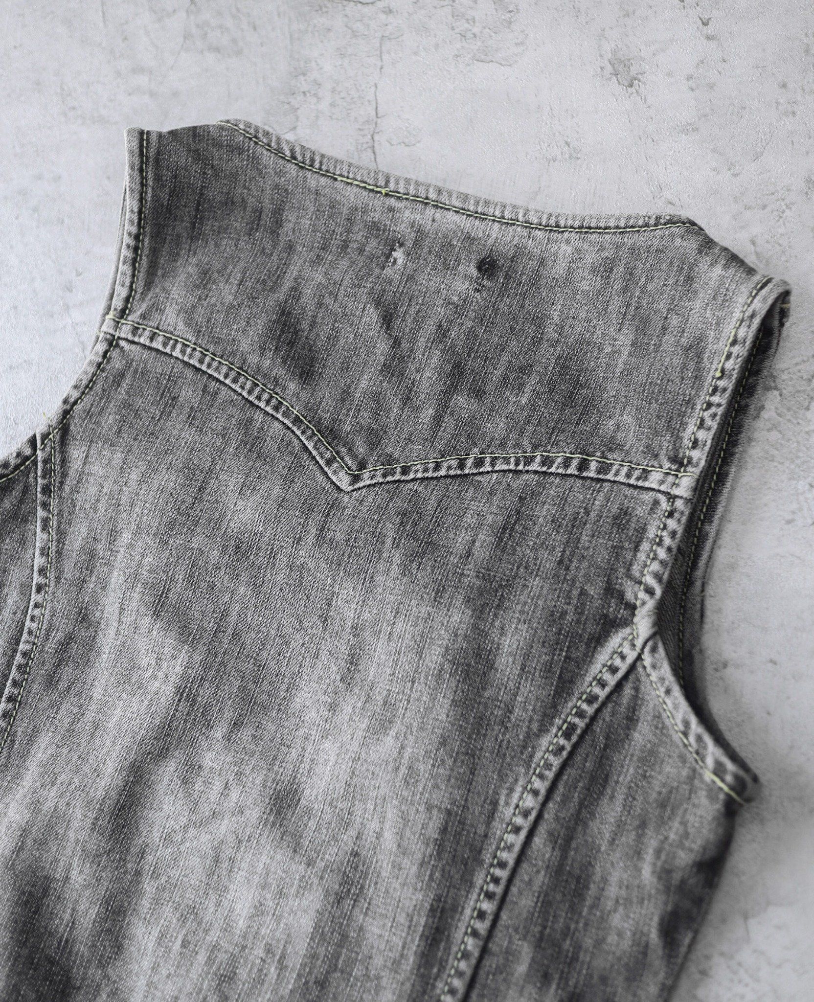 02.17.24 - VTG WAISTCOAT DENIM VEST JACKET - INDIO