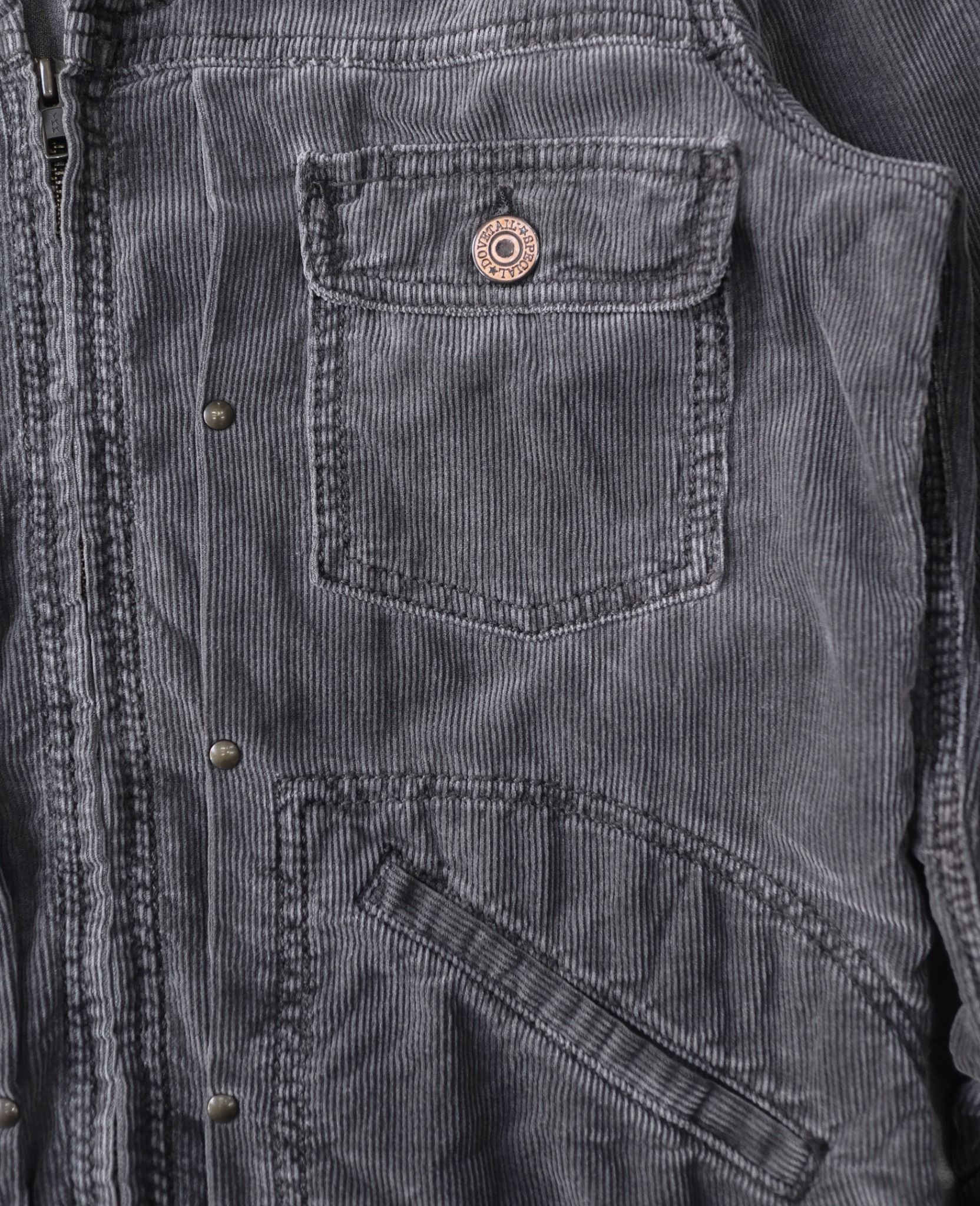 02.17.24 - VTG CROPPED CORDUROY WORK JACKET - DOVETAIL