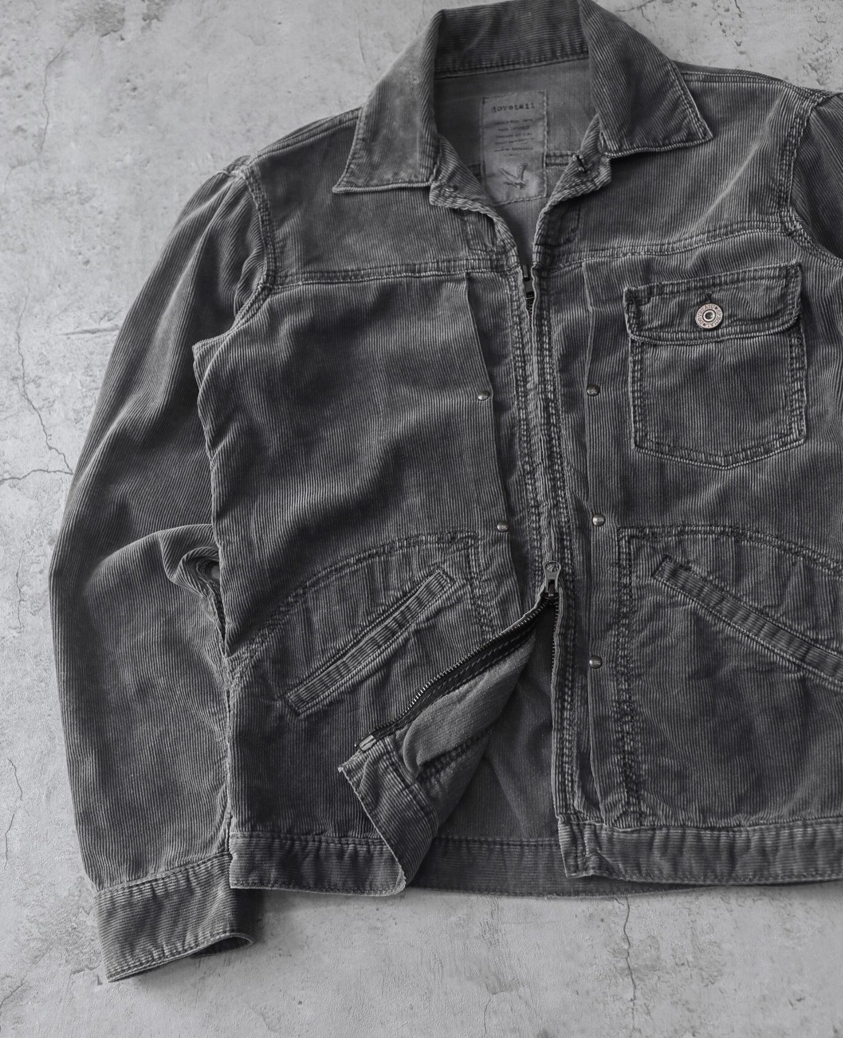 02.17.24 - VTG CROPPED CORDUROY WORK JACKET - DOVETAIL