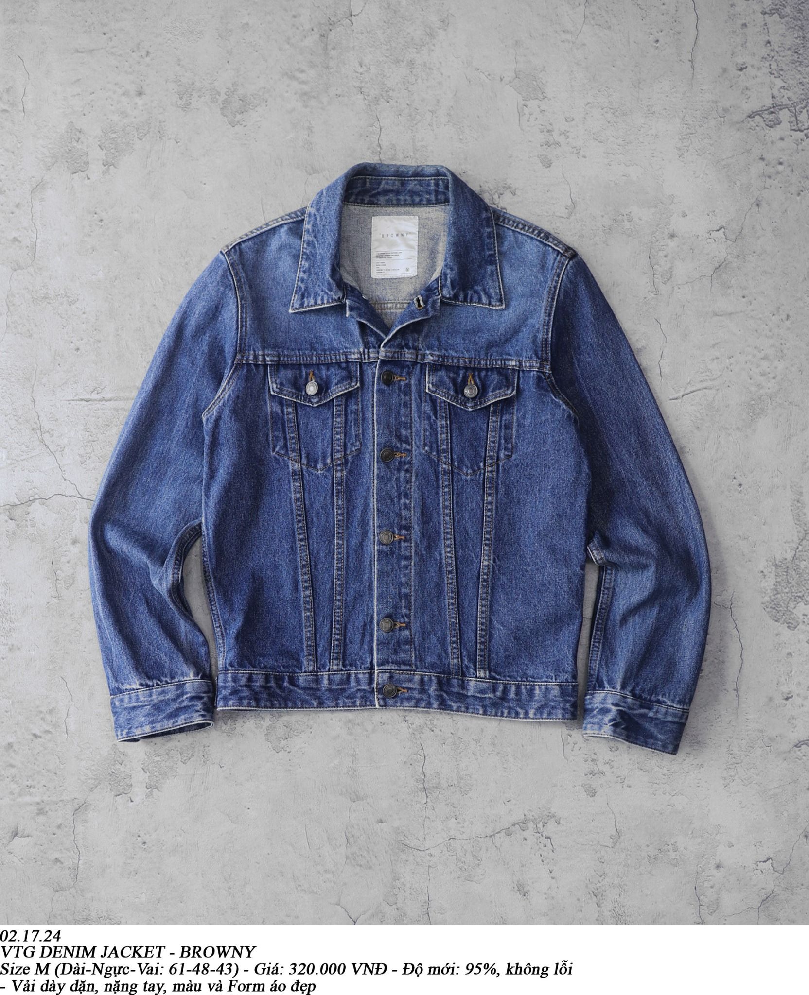 02.17.24 - VTG DENIM JACKET - BROWNY