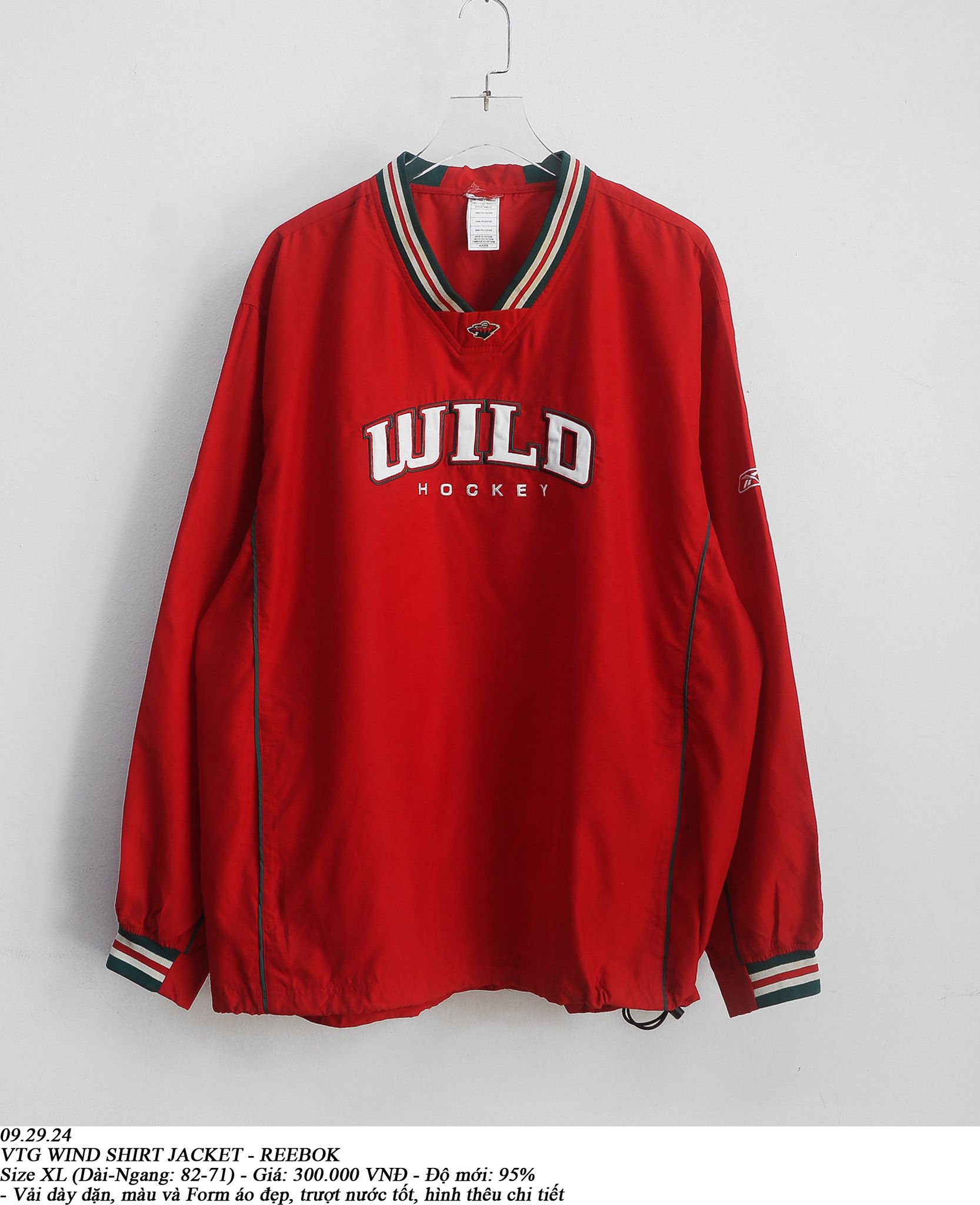 09.29.24 - VTG WIND SHIRT JACKET - REEBOK