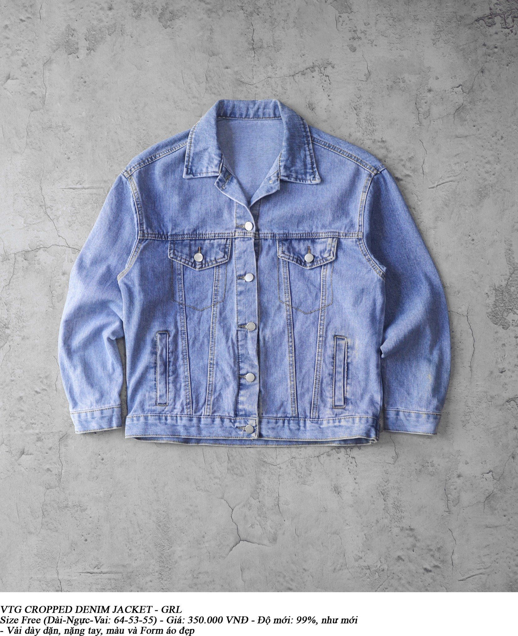 02.15.24 - VTG CROPPED DENIM JACKET - GRL