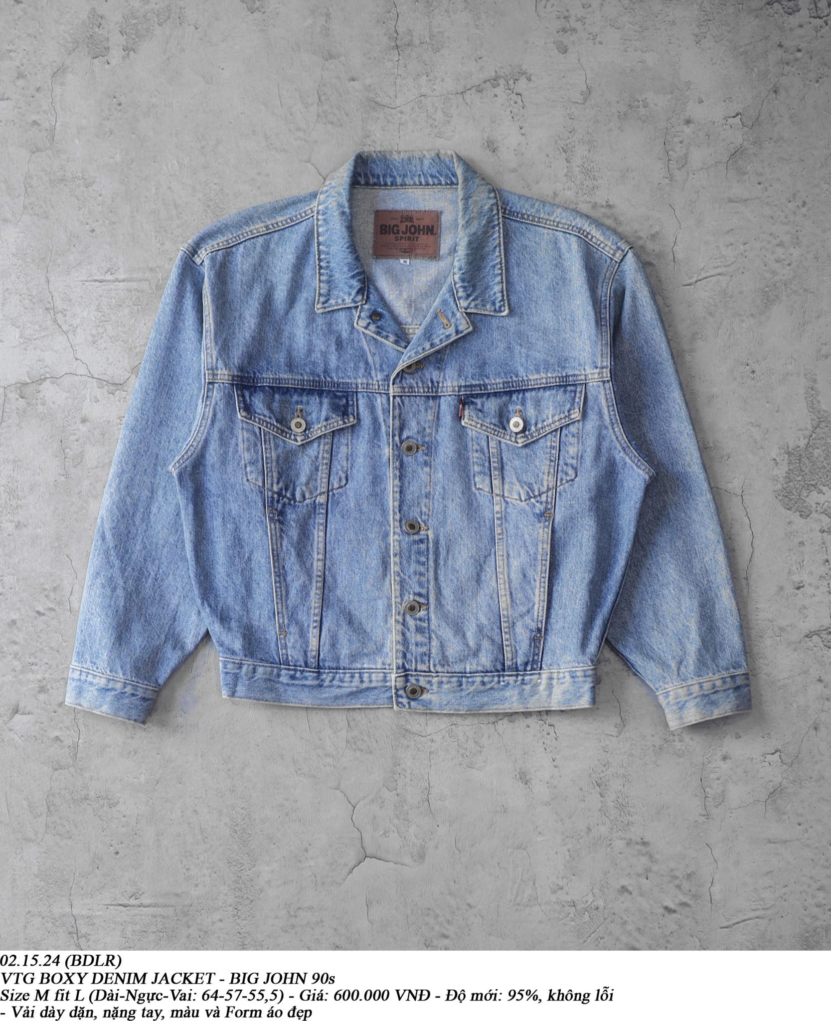 02.15.24 - VTG BOXY DENIM JACKET - BIG JOHN 90s