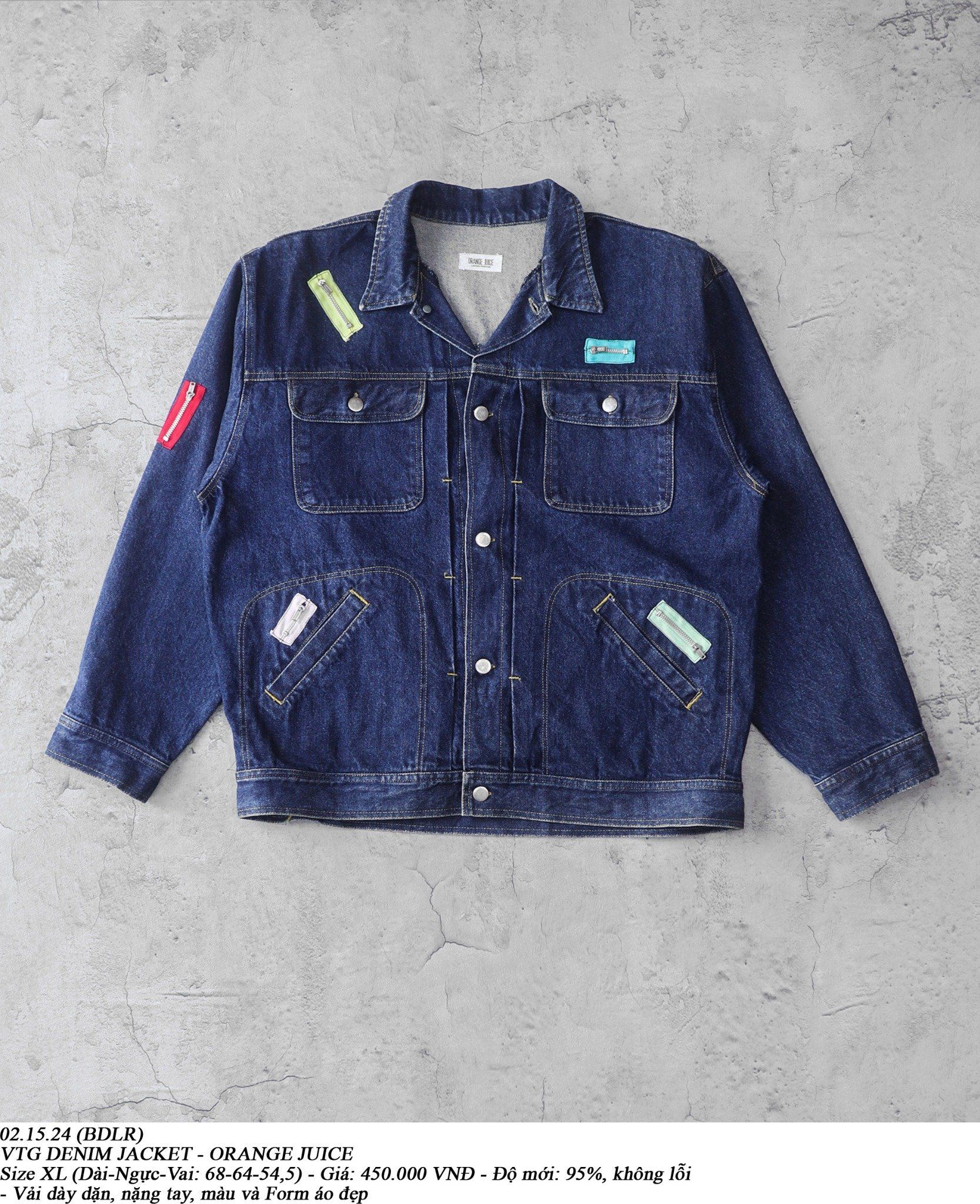 02.15.24 - VTG DENIM JACKET - ORANGE JUICE