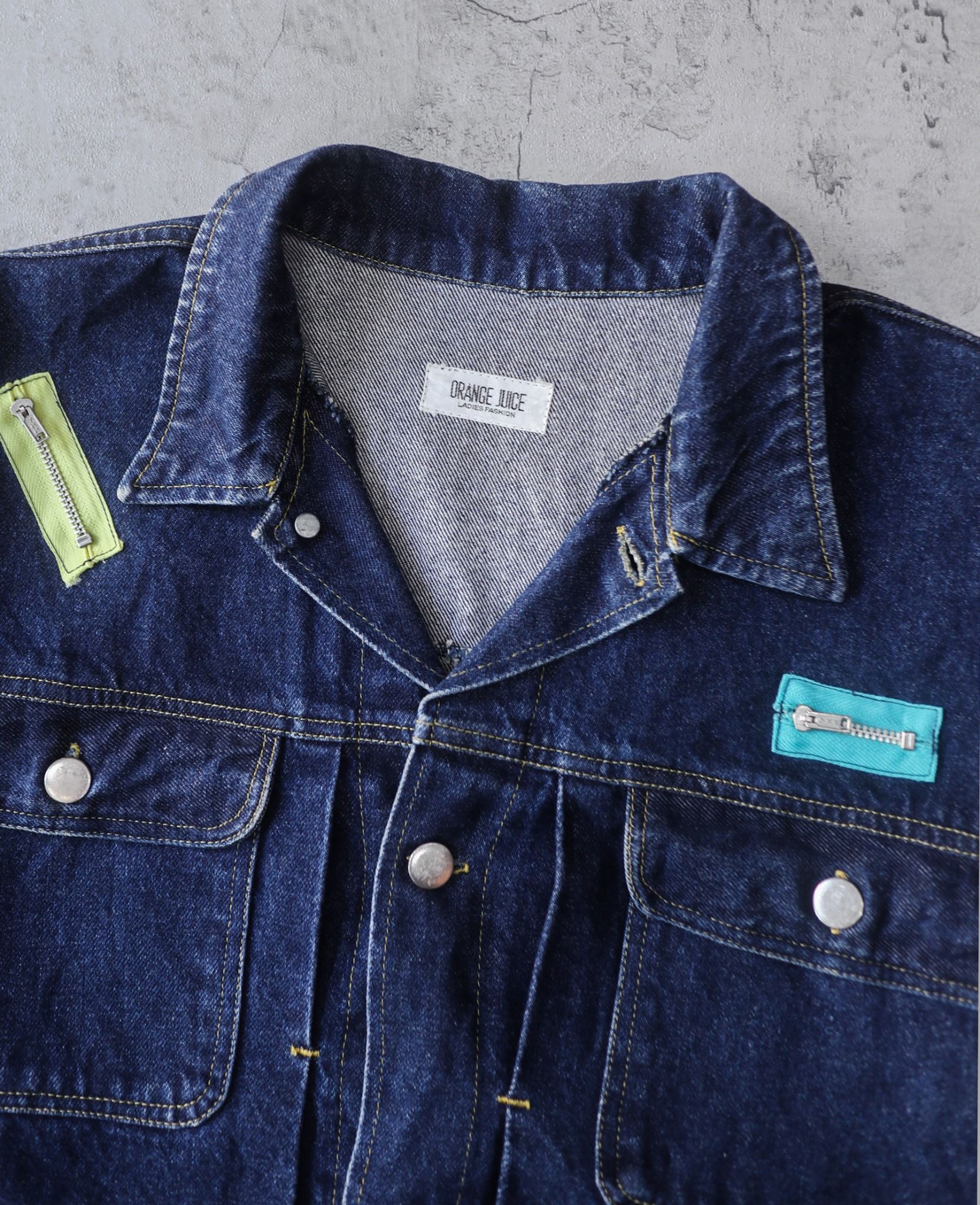 02.15.24 - VTG DENIM JACKET - ORANGE JUICE