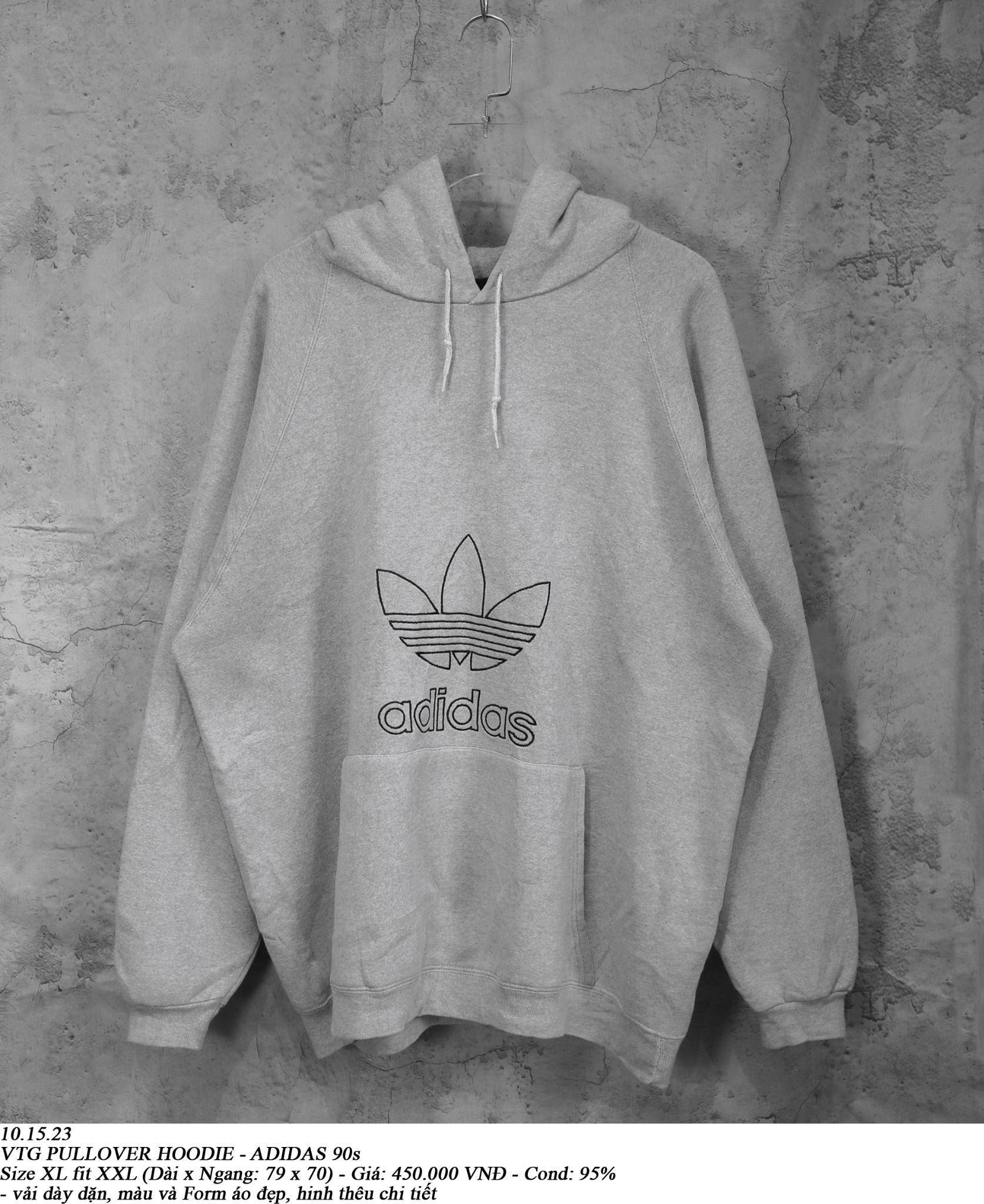 10.15.23 - VTG PULLOVER HOODIE - ADIDAS 90s