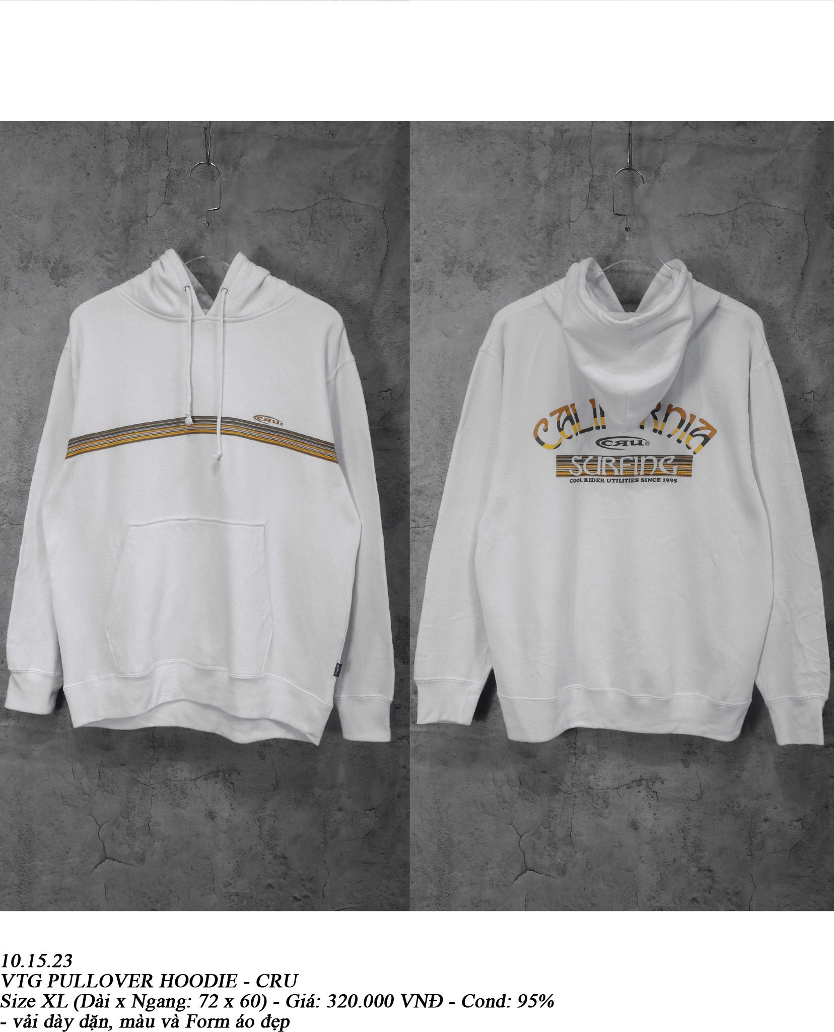 10.15.23 - VTG PULLOVER HOODIE - CRU