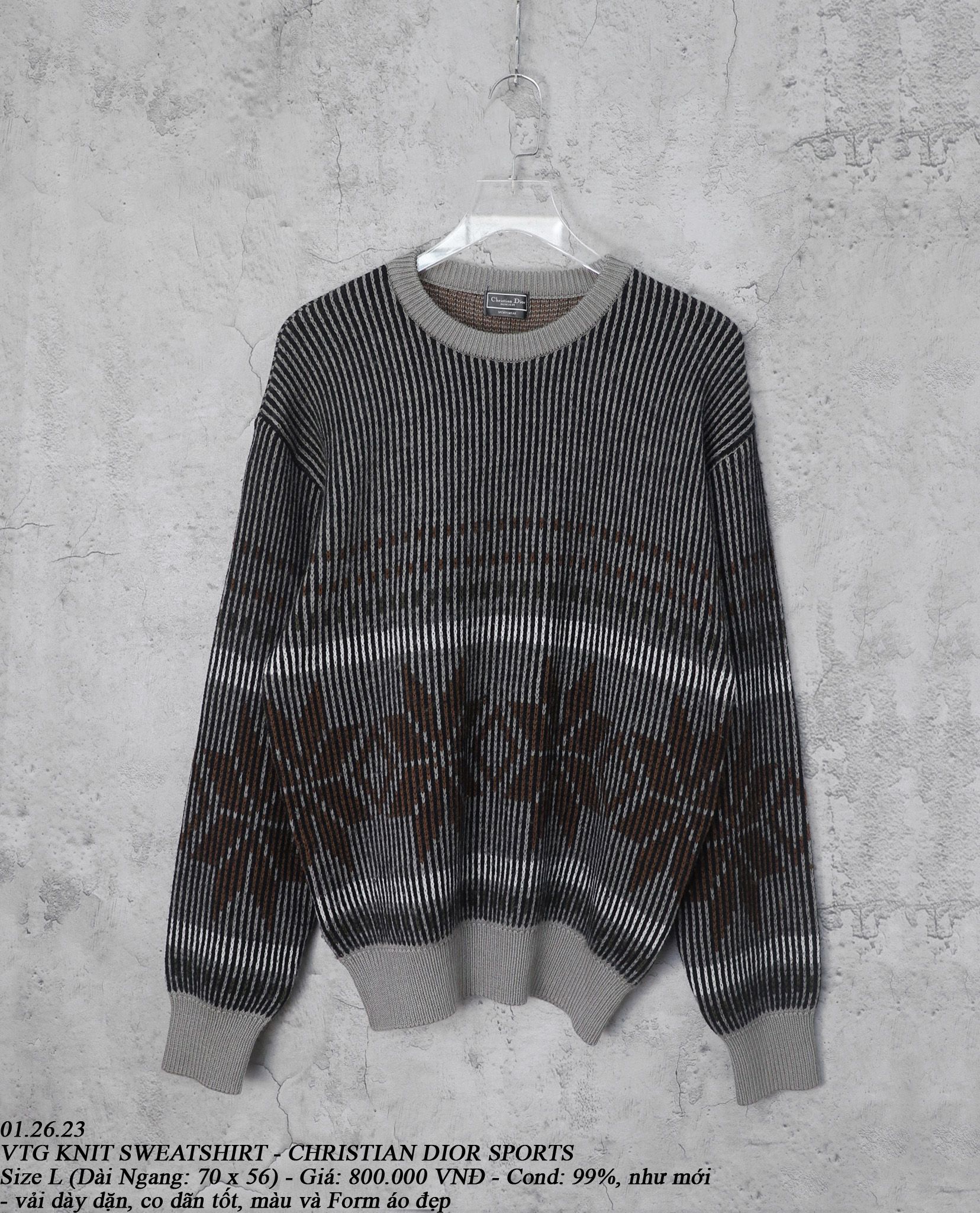 01.26.23 - VTG KNIT SWEATSHIRT - CHRISTIAN DIOR SPORTS