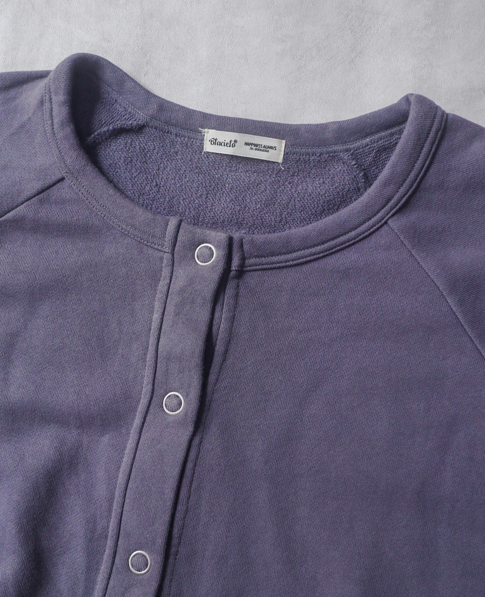 03.13.24 - VTG TERRY LONGLINE CARDIGAN JACKET - BLUCIELO