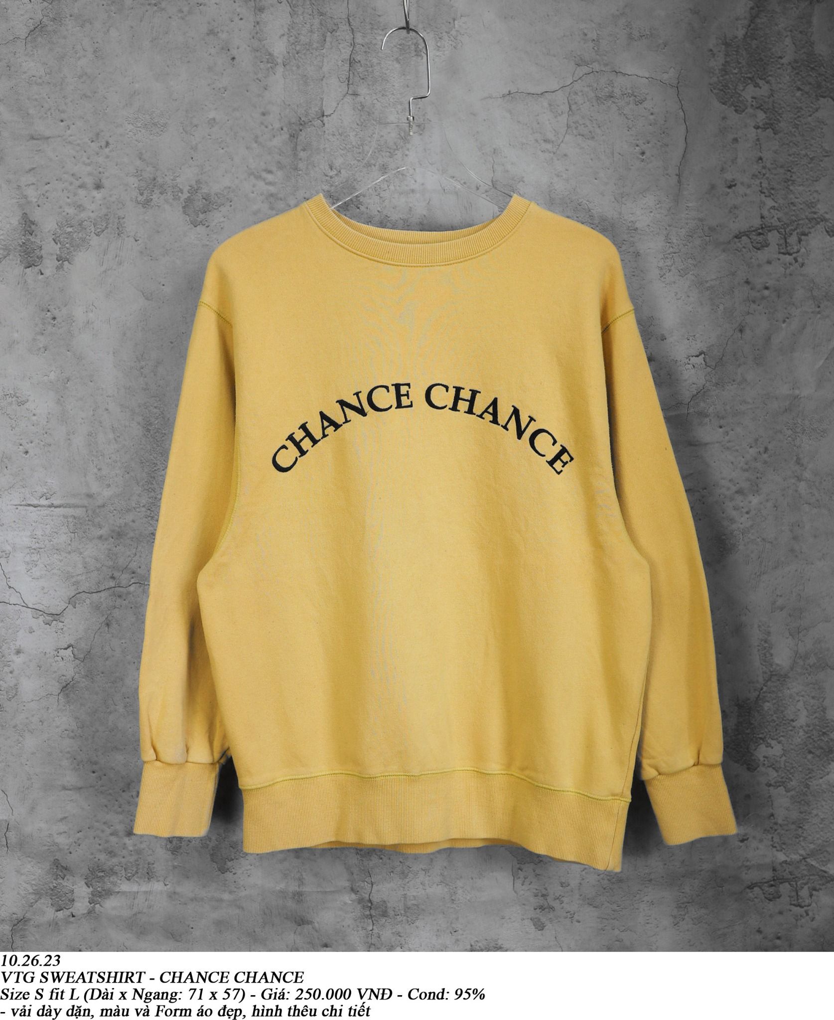 10.26.23 - VTG SWEATSHIRT - CHANCE CHANCE