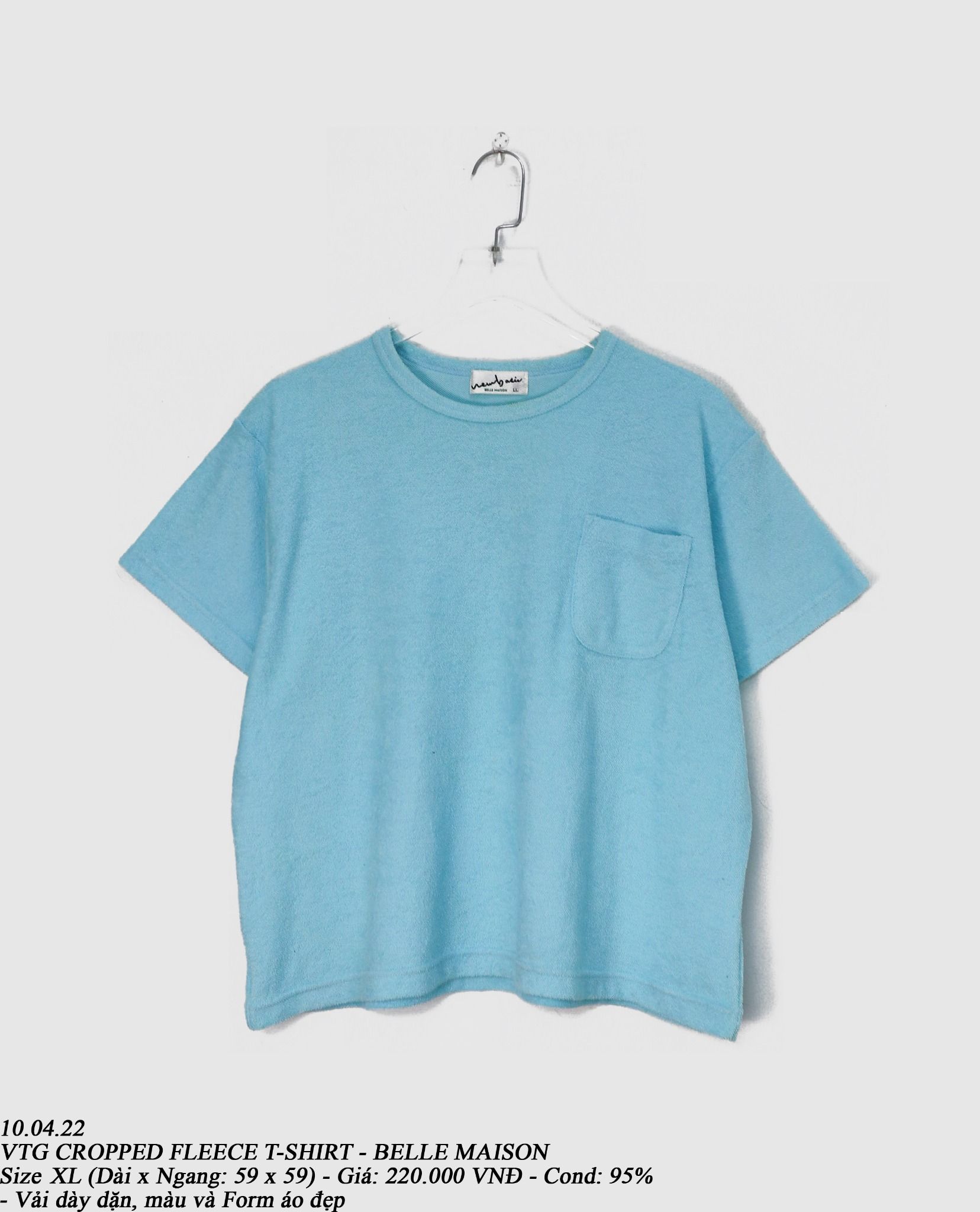 10.04.22 - VTG CROPPED FLEECE T-SHIRT - BELLE MAISON