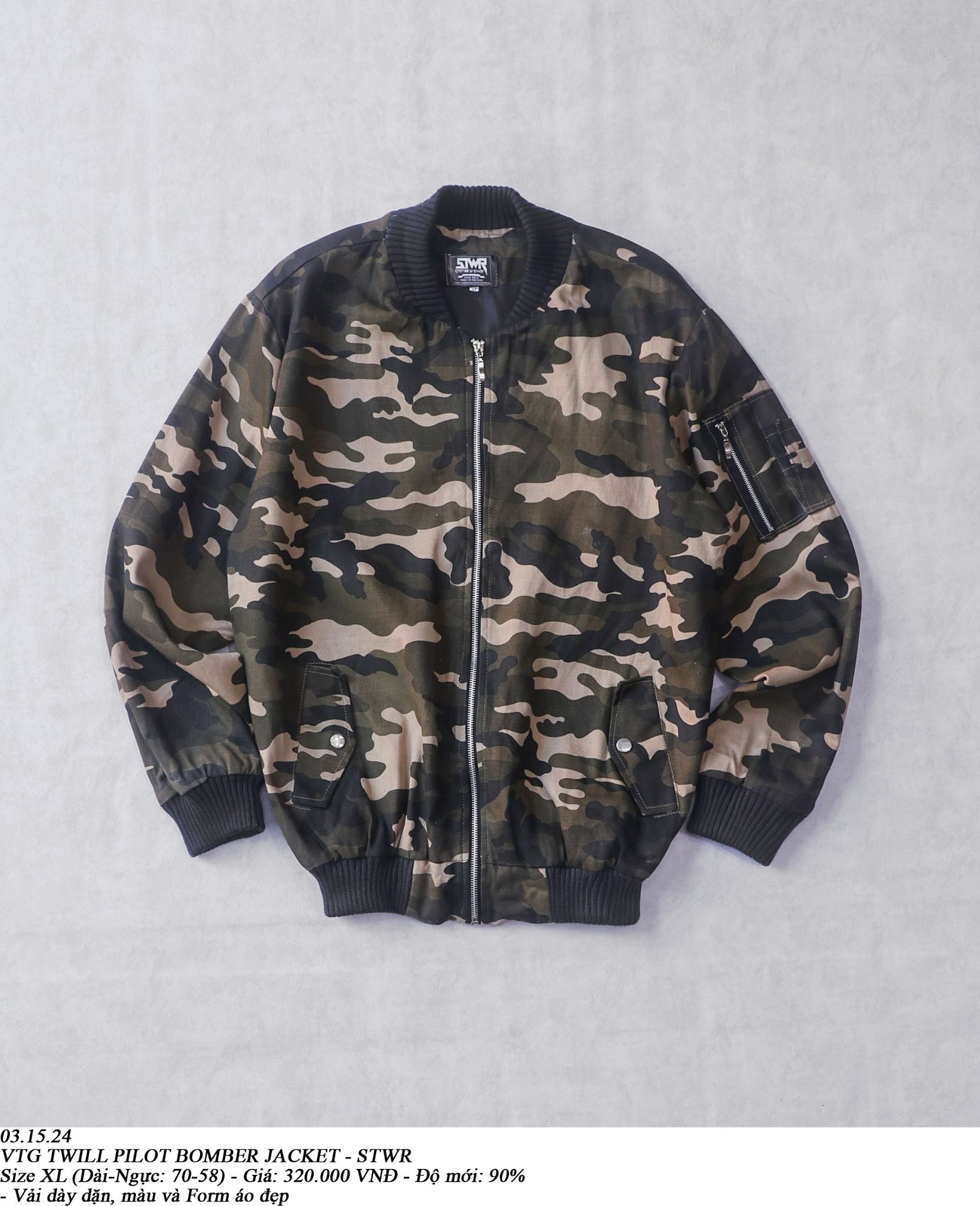 03.15.24 - VTG TWILL PILOT BOMBER JACKET - STWR