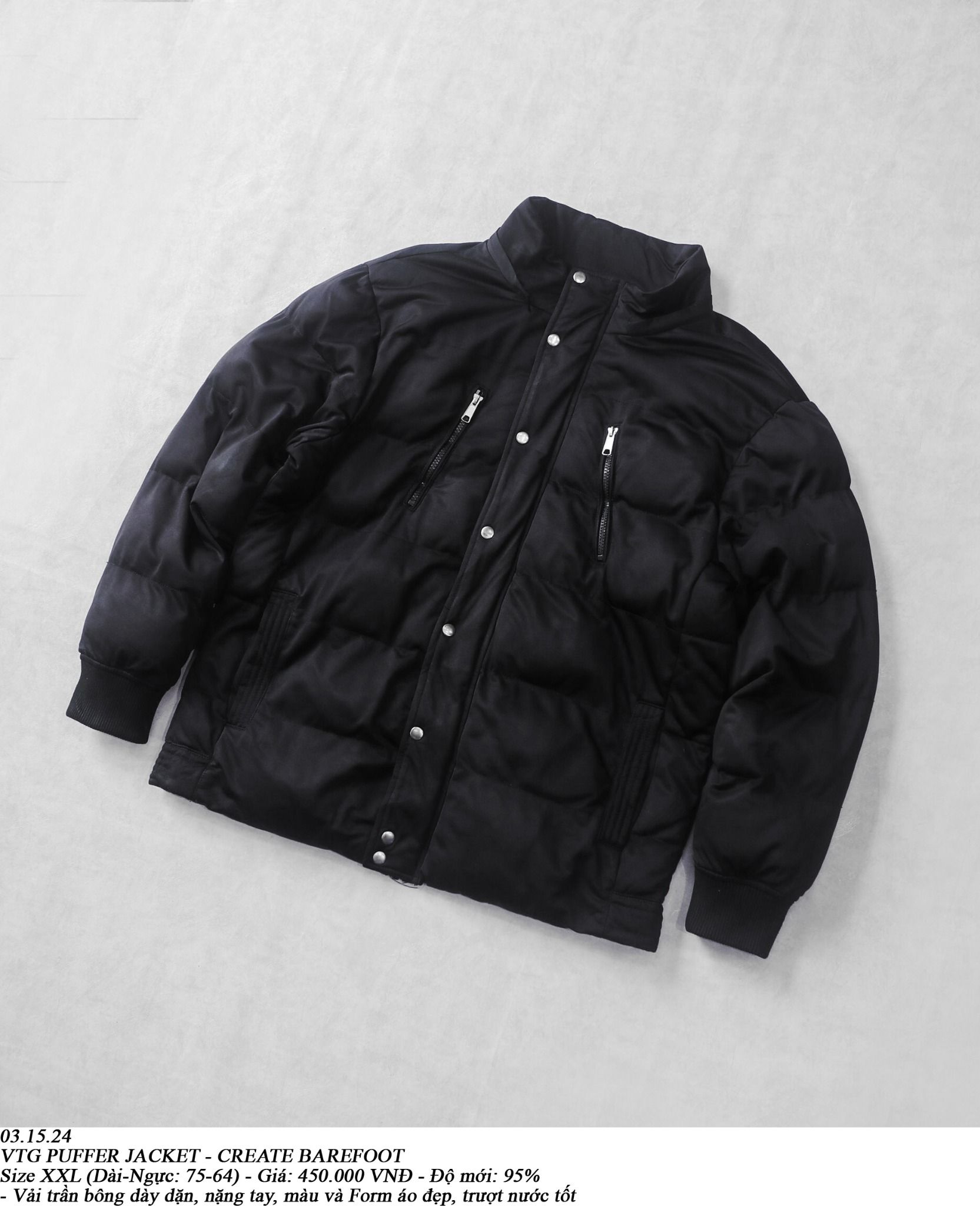 03.15.24 - VTG PUFFER JACKET - CREATE BAREFOOT