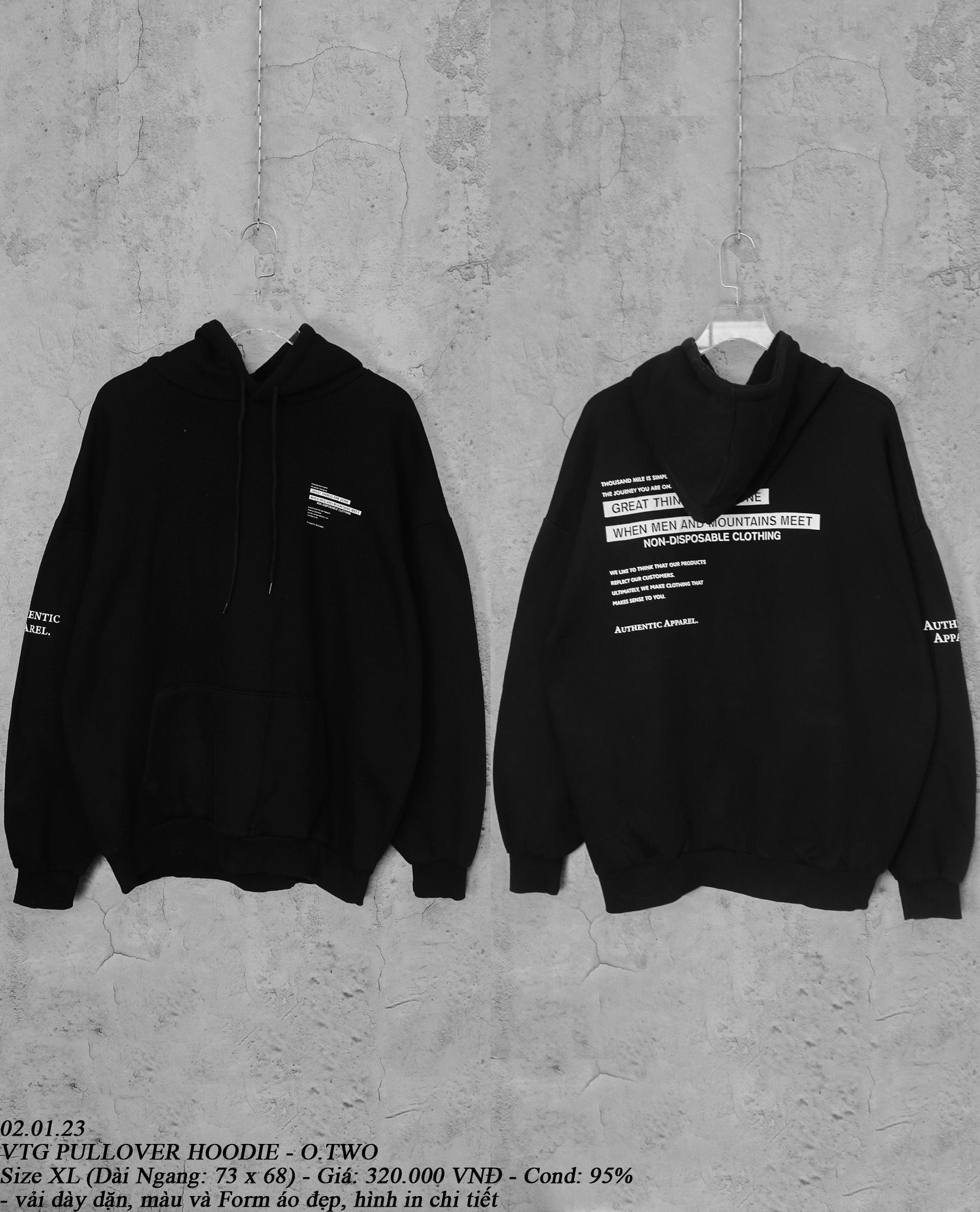 02.01.23 - VTG PULLOVER HOODIE - O.TWO