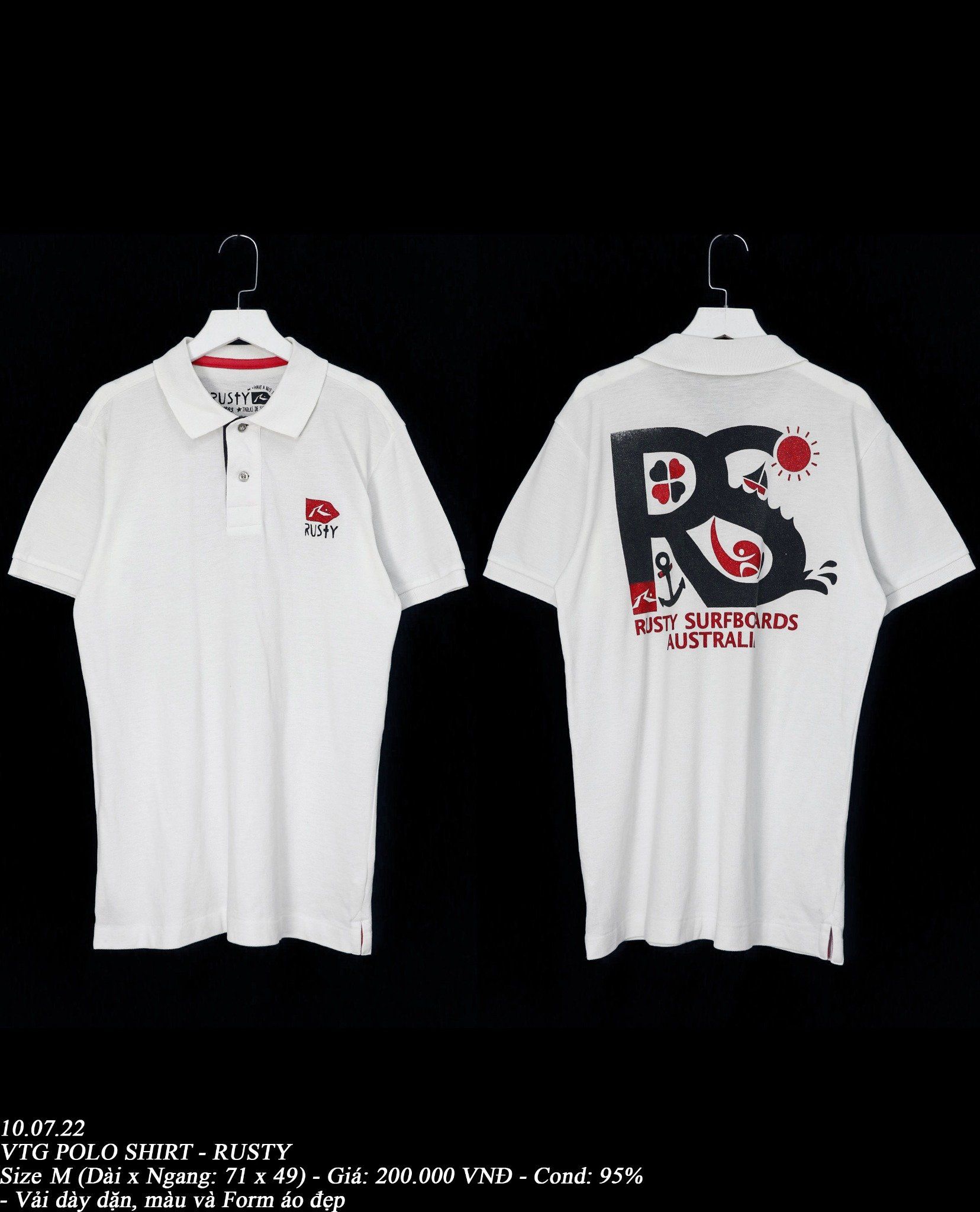 10.07.22 - VTG POLO SHIRT - RUSTY