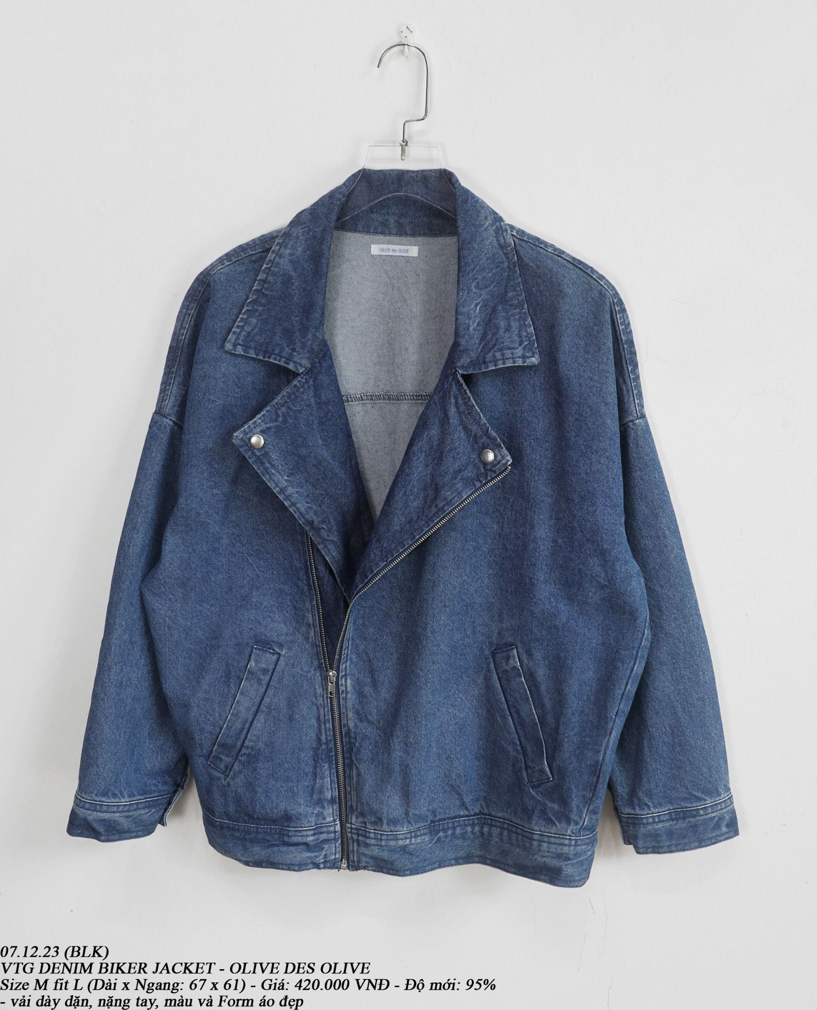 07.12.23 - DENIM BIKER JACKET - OLIVE DES OLIVE