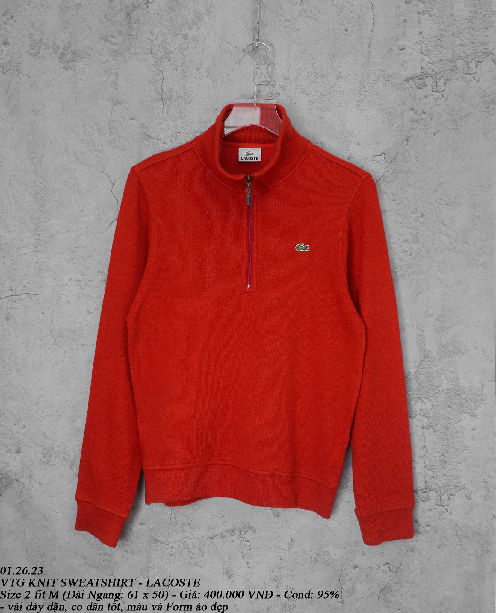 01.26.23 - VTG KNIT SWEATSHIRT - LACOSTE