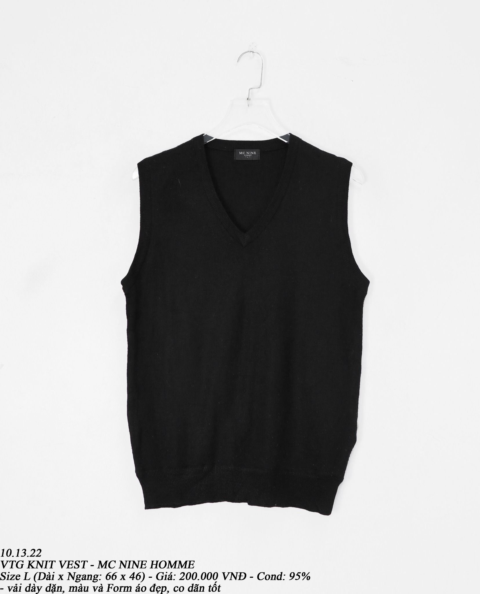 10.13.22 - VTG KNIT VEST - MC NINE HOMME