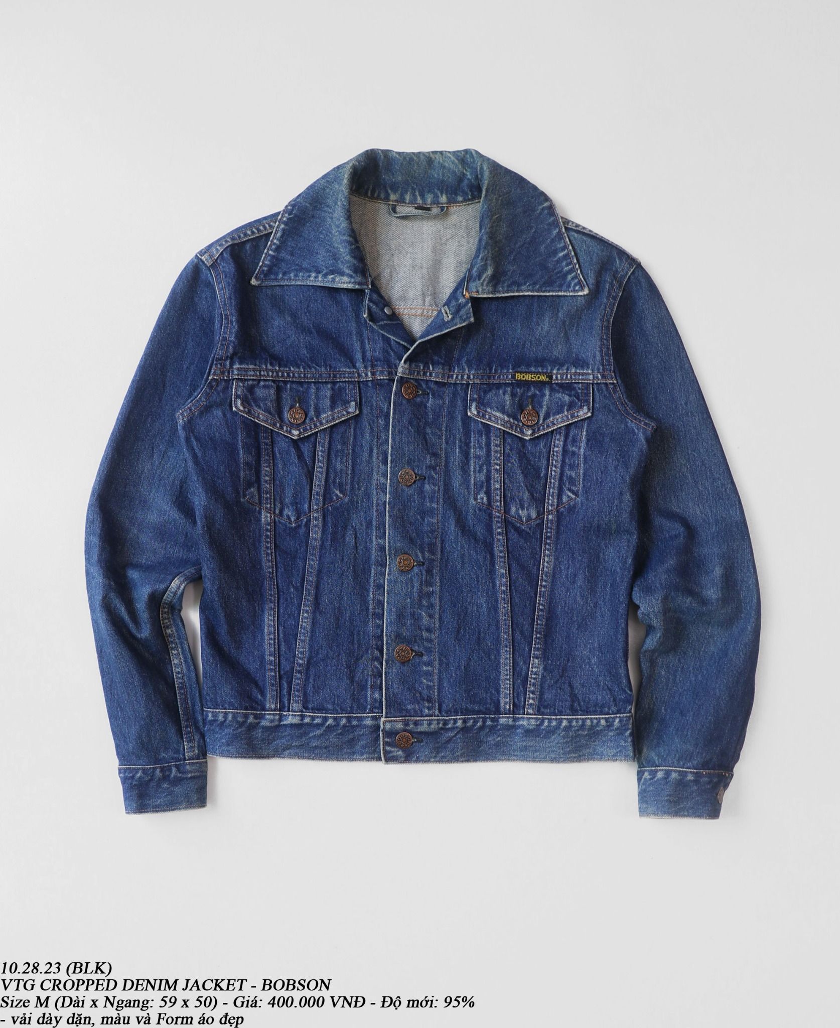 10.28.23 - VTG CROPPED DENIM JACKET - BOBSON