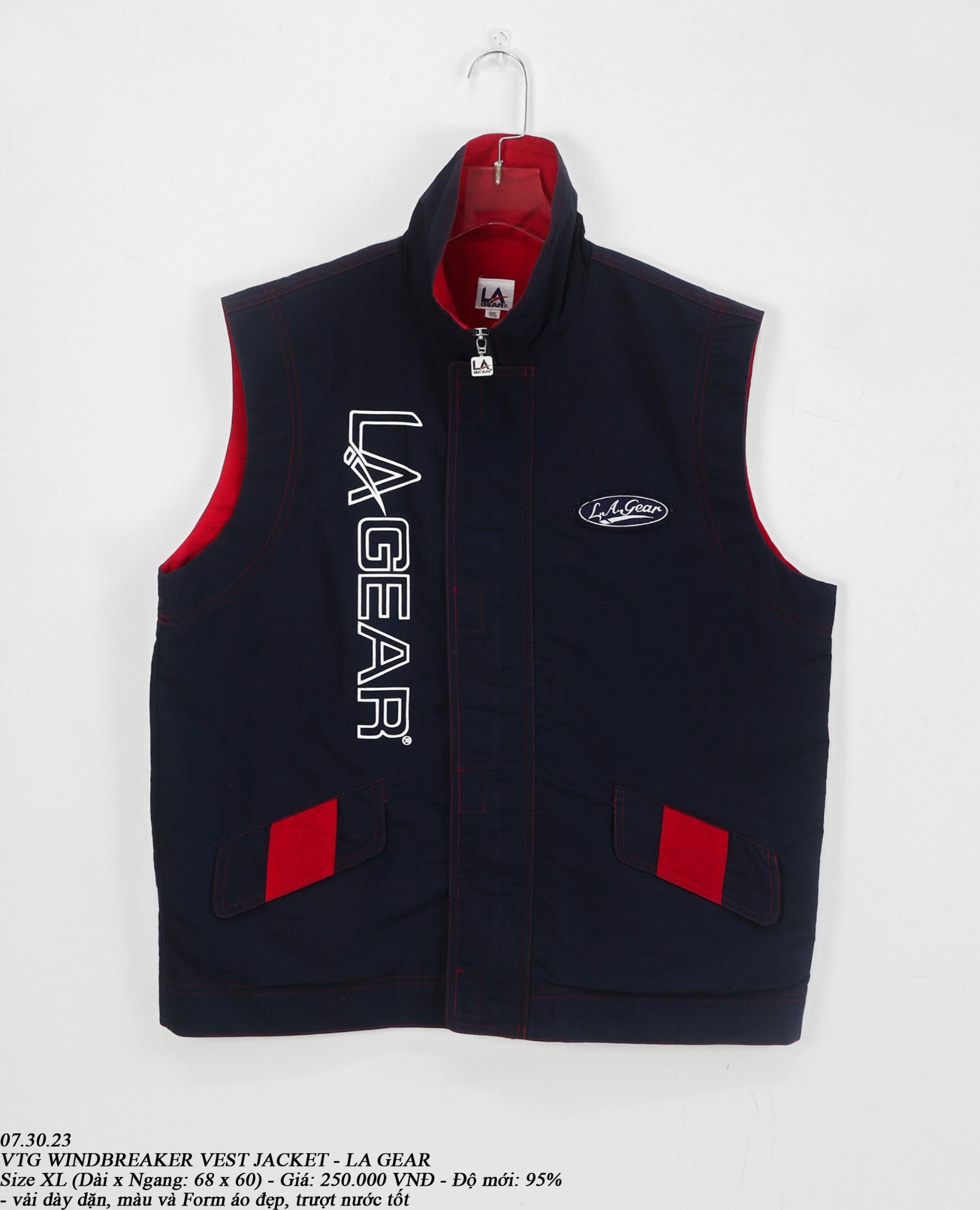 07.30.23 - VTG WINDBREAKER VEST JACKET - LA GEAR
