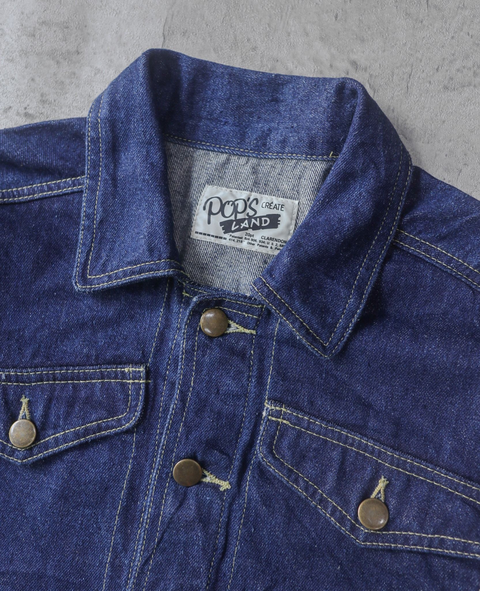 03.20.24 - VTG CROPPED DENIM TRUCKER JACKET - POP'S LAND