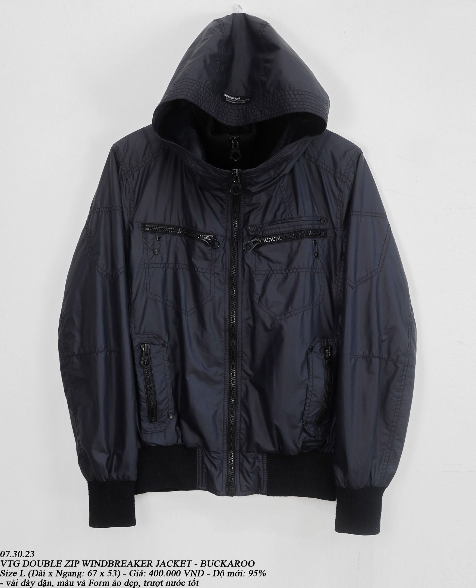 07.30.23 - VTG DOUBLE ZIP WINDBREAKER JACKET - BUCKAROO