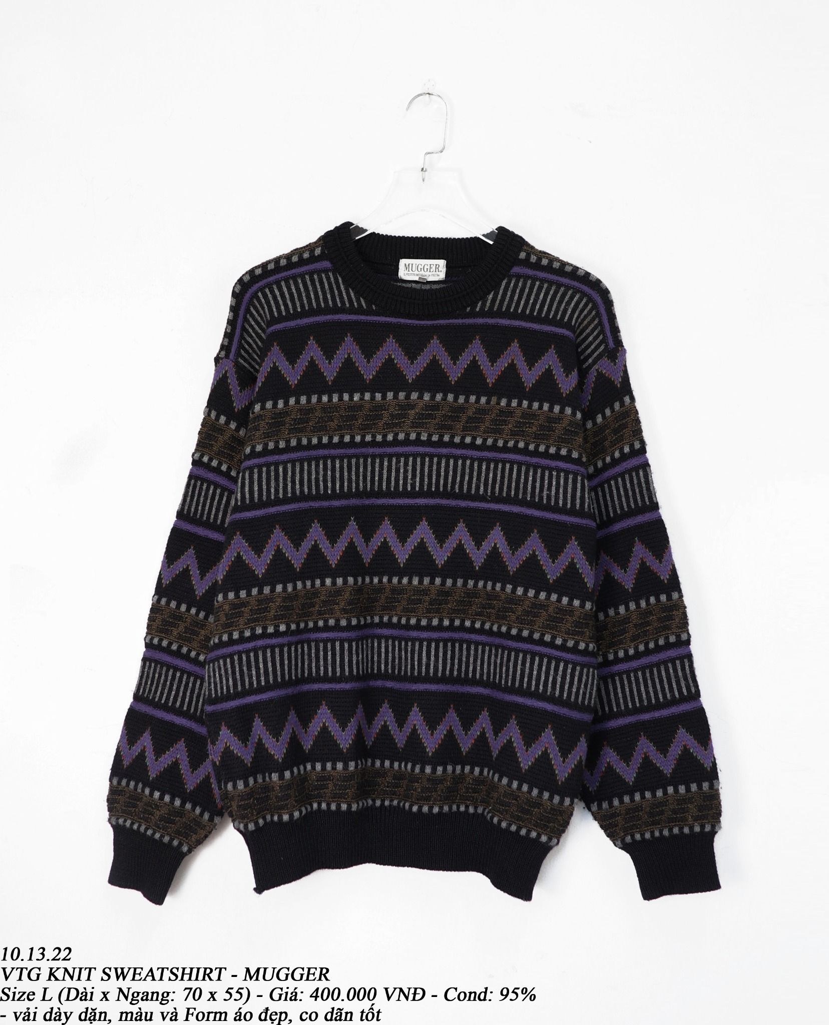 10.13.22 - VTG KNIT SWEATSHIRT - MUGGER