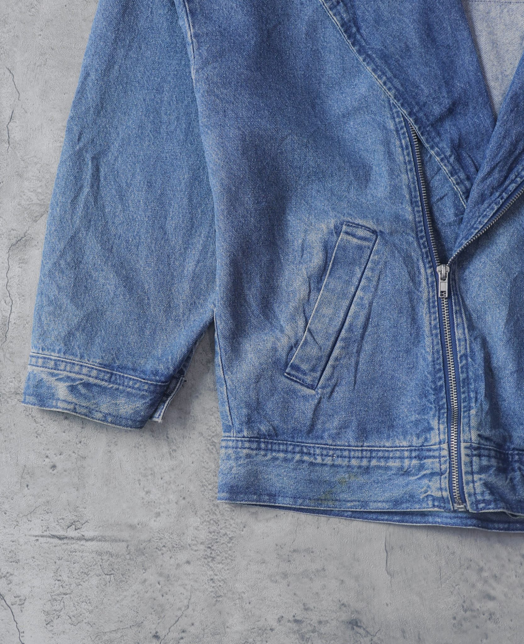 03.20.24 - VTG BIKER DENIM JACKET - RAY CASSIN