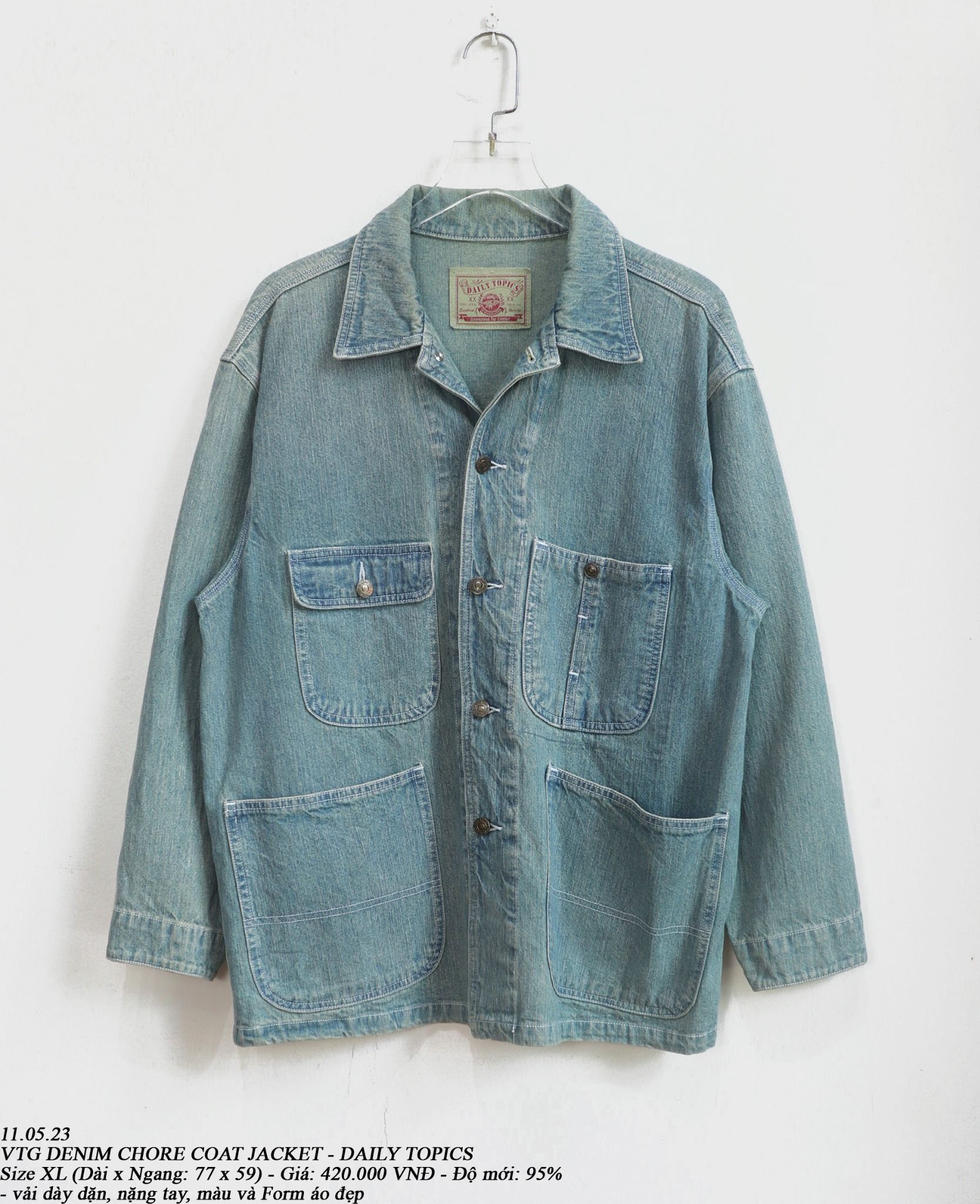 11.05.23 - VTG DENIM CHORE COAT JACKET - DAILY TOPICS