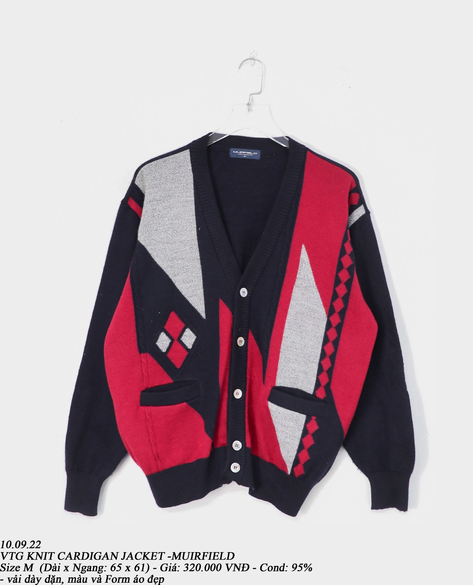 10.09.22 - VTG KNIT CARDIGAN JACKET - MUIRFIELD