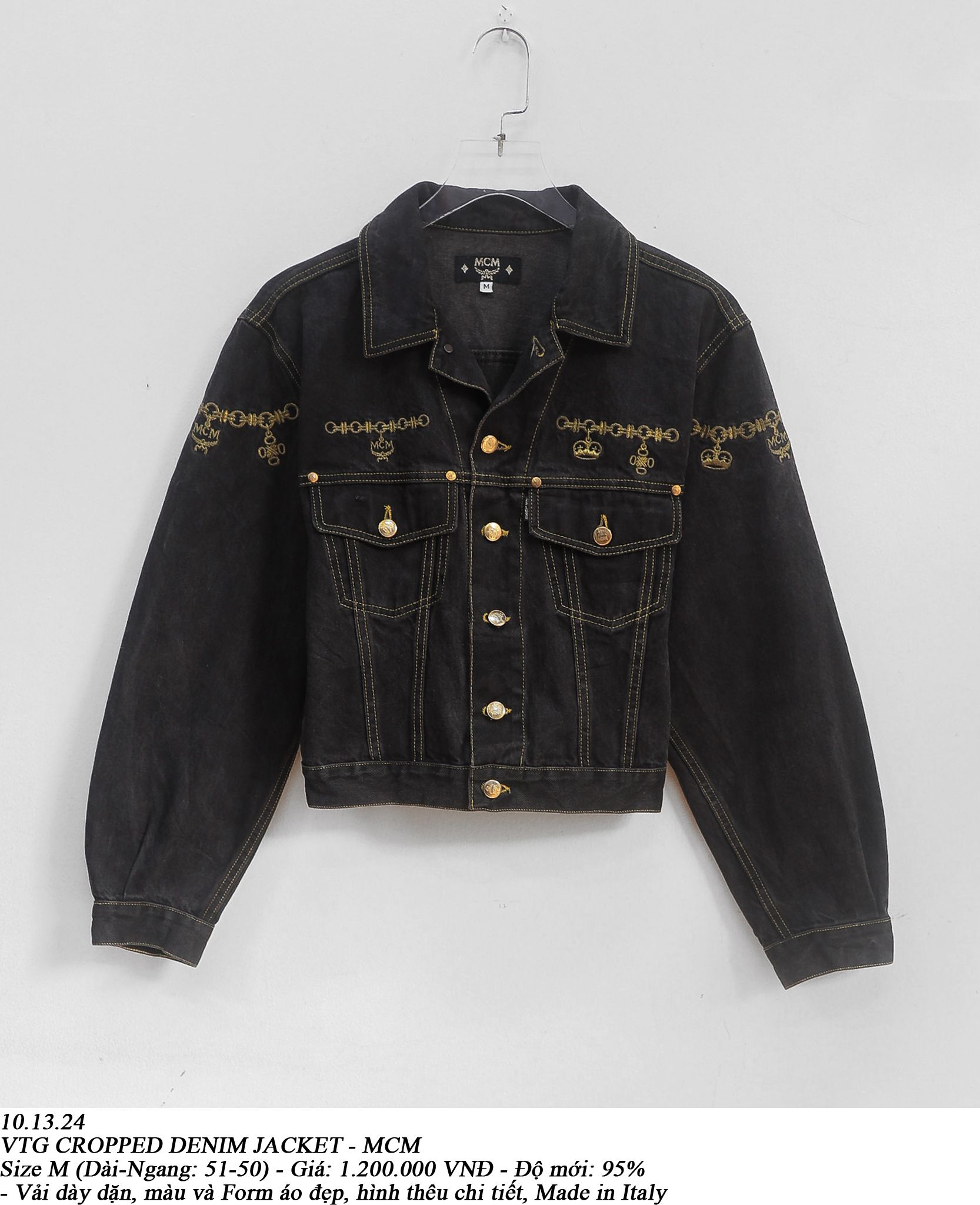 10.13.24 - VTG CROPPED DENIM JACKET - MCM