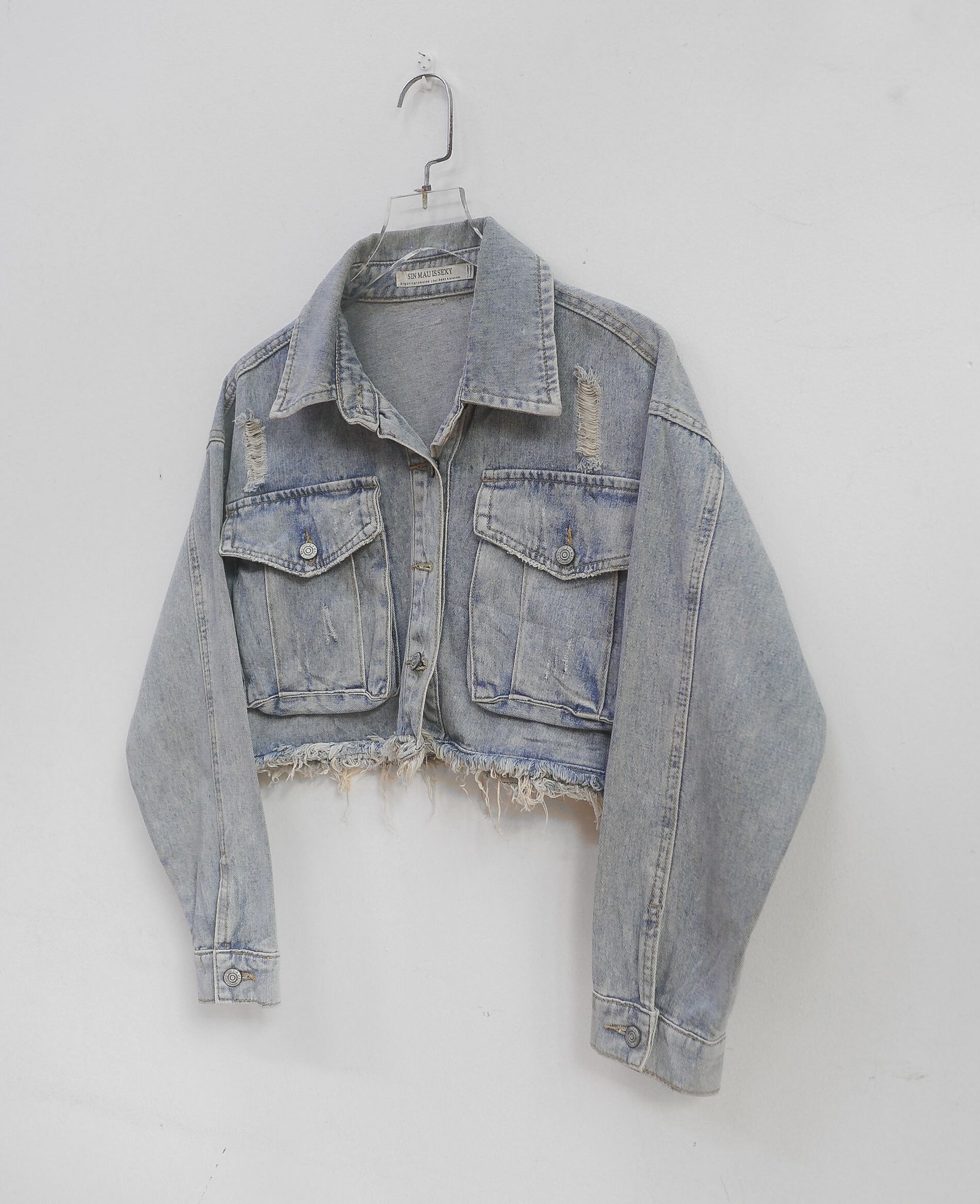 10.13.24 - VTG CROPPED DENIM JACKET - SIN MAU IS SEXY