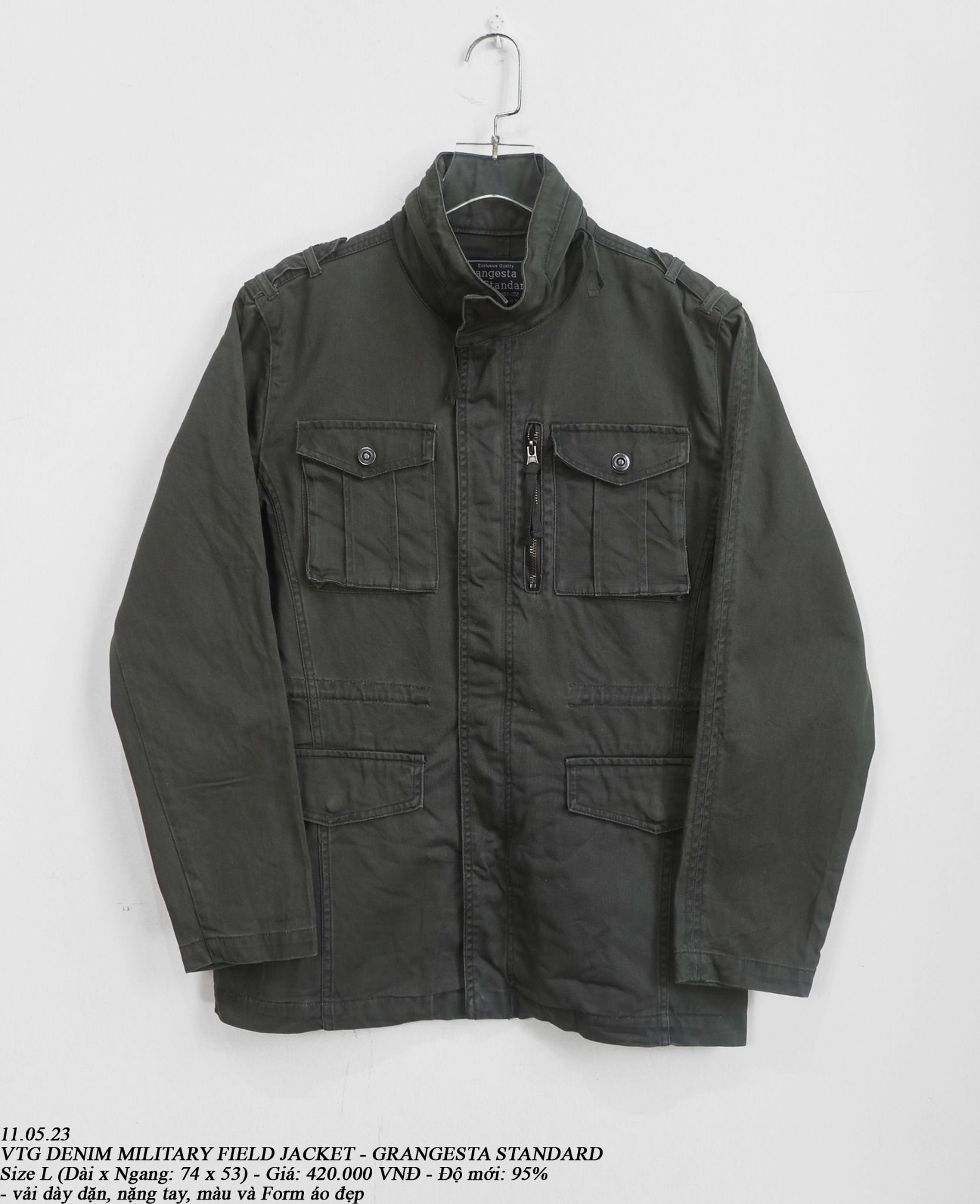 11.05.23 - VTG DENIM MILITARY FIELD JACKET - GRANGESTA STANDARD