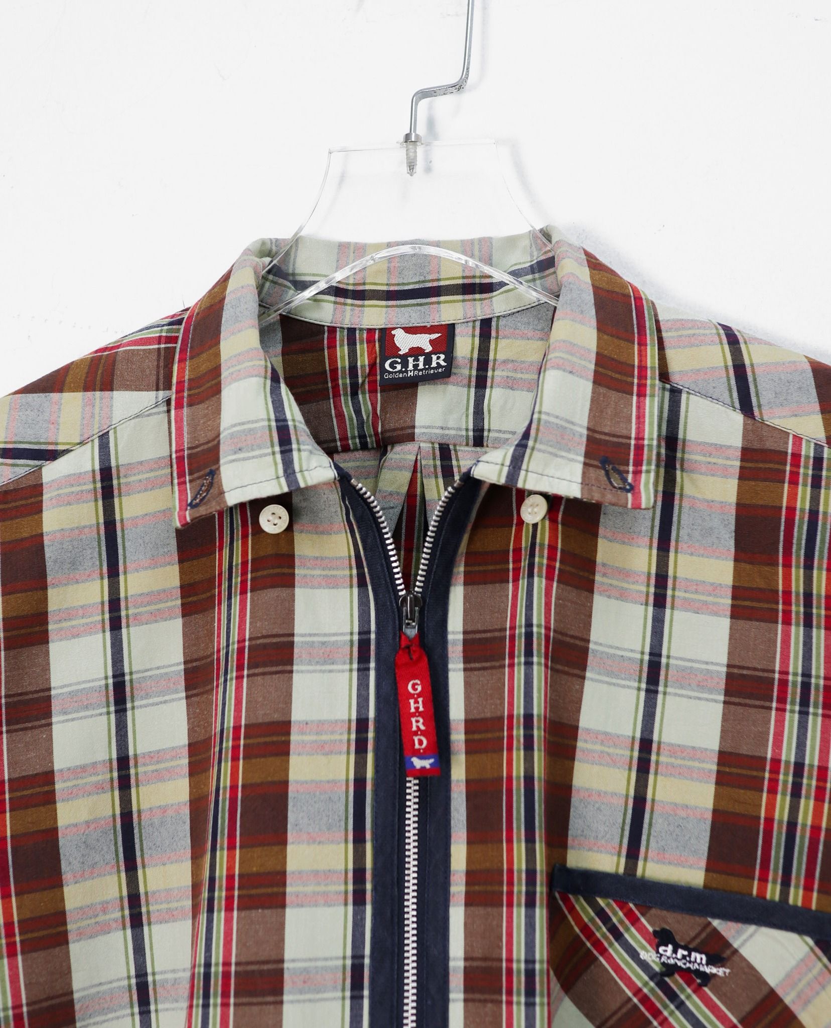 10.11.22 - VTG ZIP UP SHIRT - GOLDEN H RETRIEVER