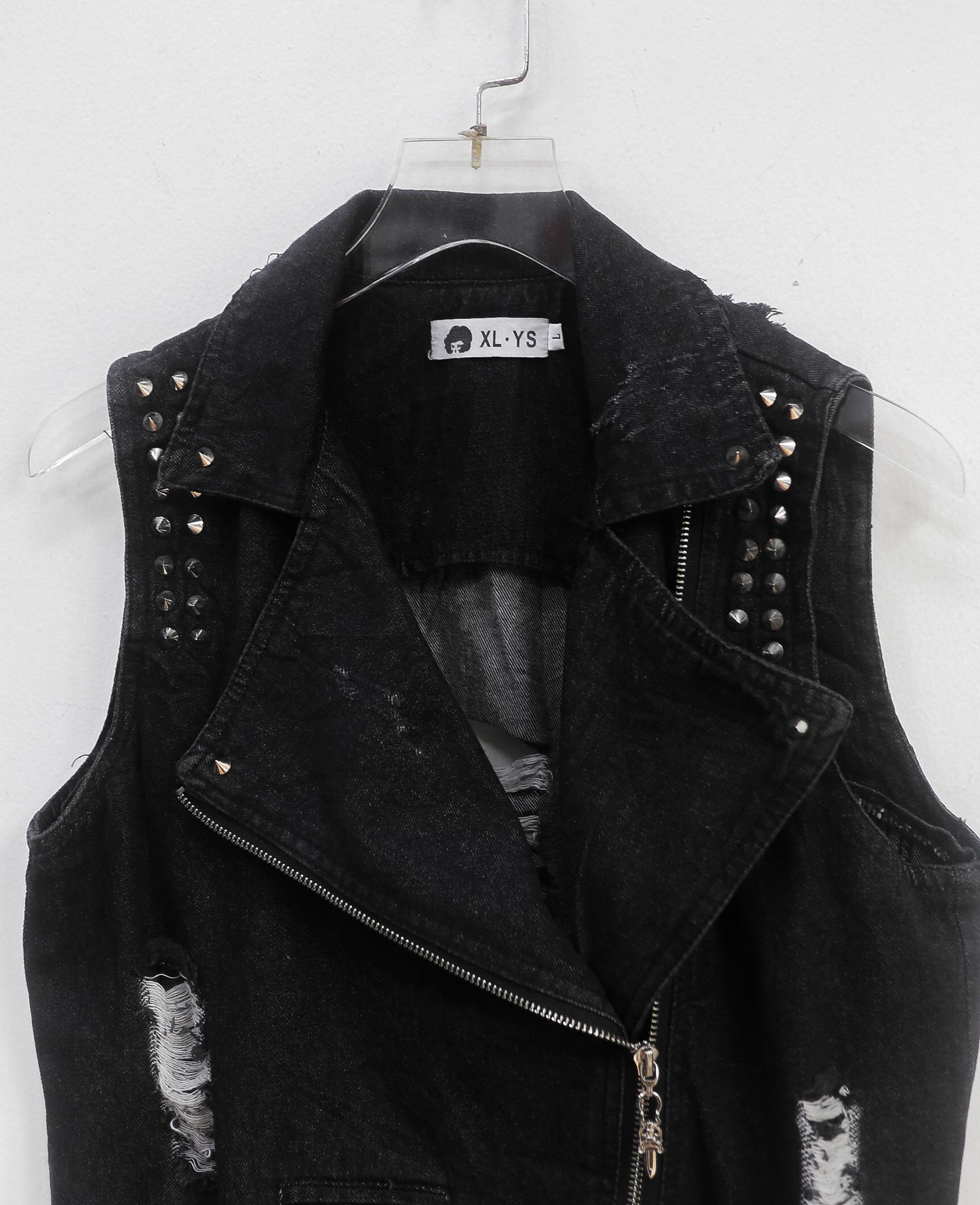10.13.24 - VTG DENIM BIKER VEST JACKET - XL - YS