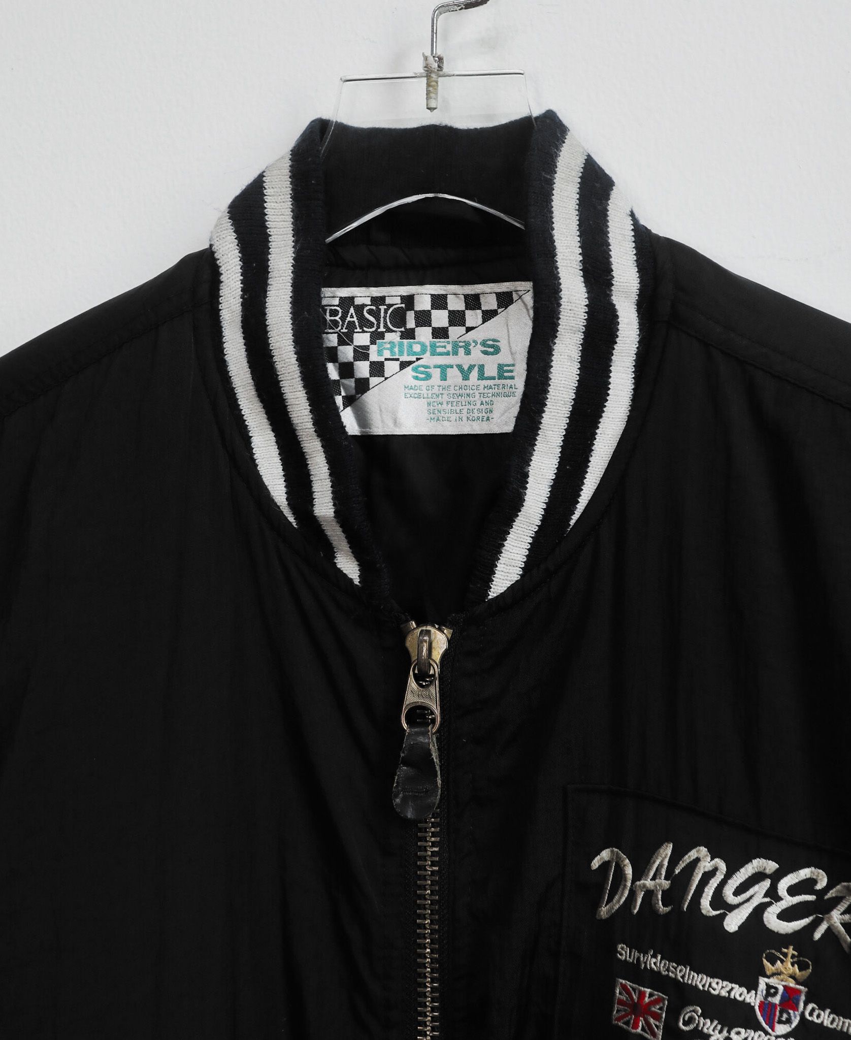 11.22.23 - VTG NYLON BASEBALL JACKET - BASIC RIDER'S STYLE 90s