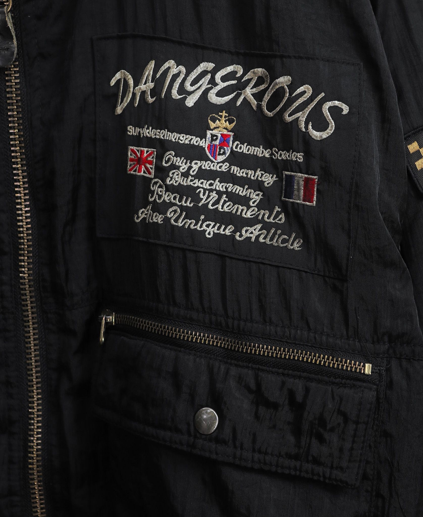11.22.23 - VTG NYLON BASEBALL JACKET - BASIC RIDER'S STYLE 90s
