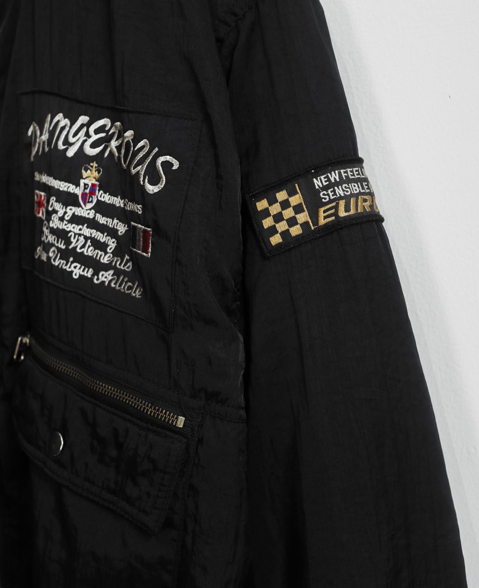 11.22.23 - VTG NYLON BASEBALL JACKET - BASIC RIDER'S STYLE 90s