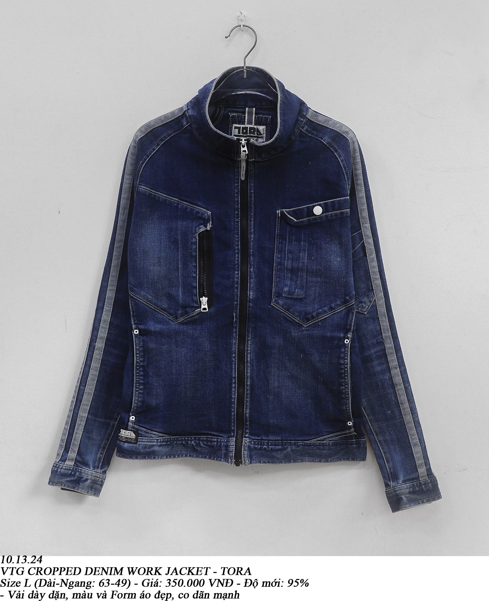10.13.24 - VTG CROPPED DENIM WORK JACKET - TORA