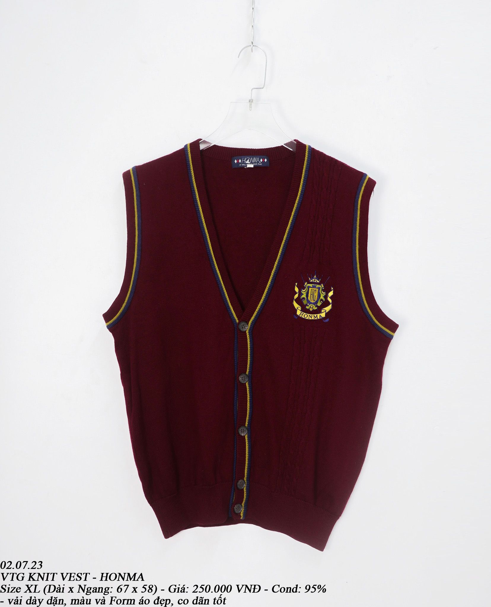 02.07.23 - VTG KNIT VEST - HONMA