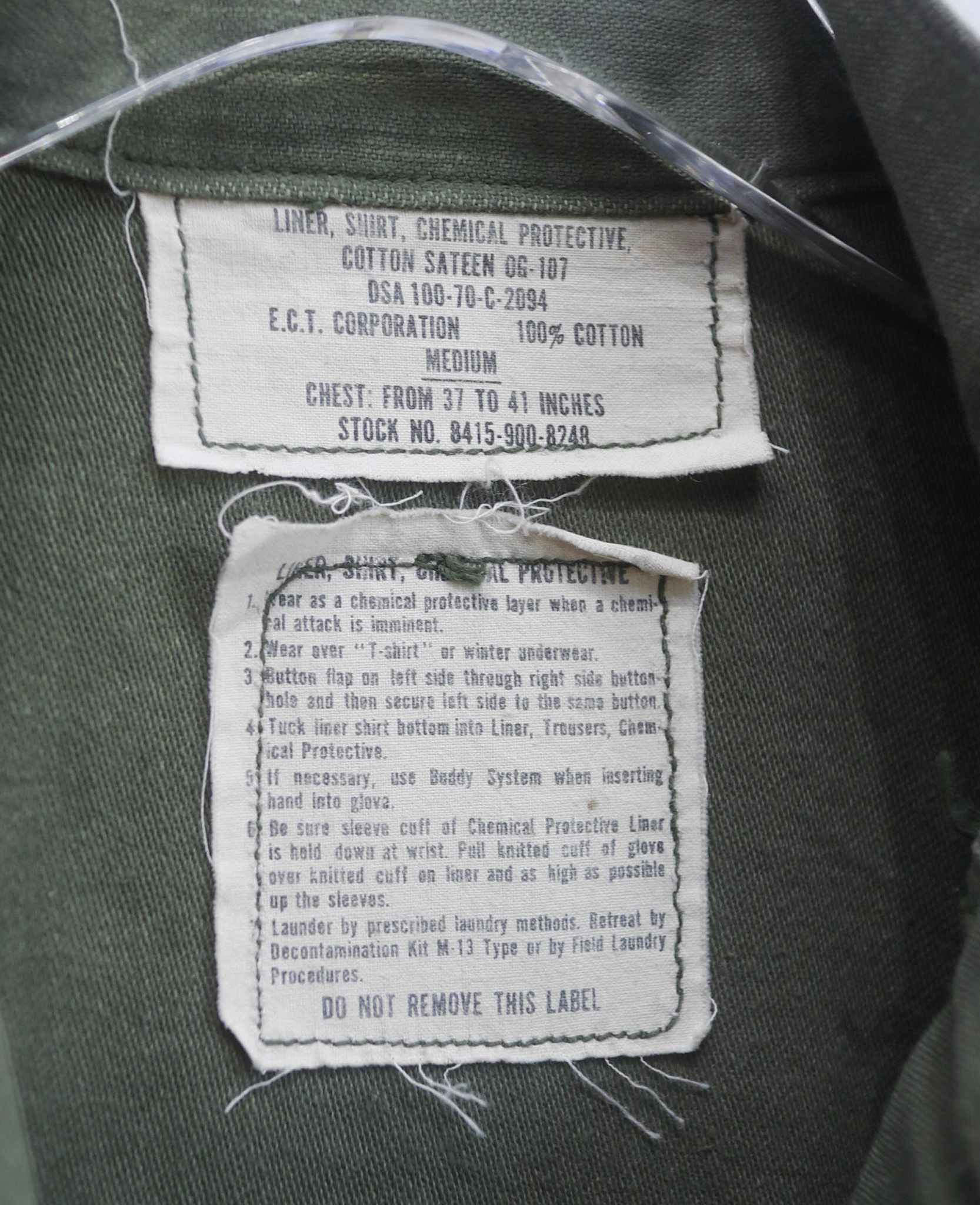 03.27.24 - VTG CHEMICAL PROTECTIVE LINER JACKET - US ARMY 70s