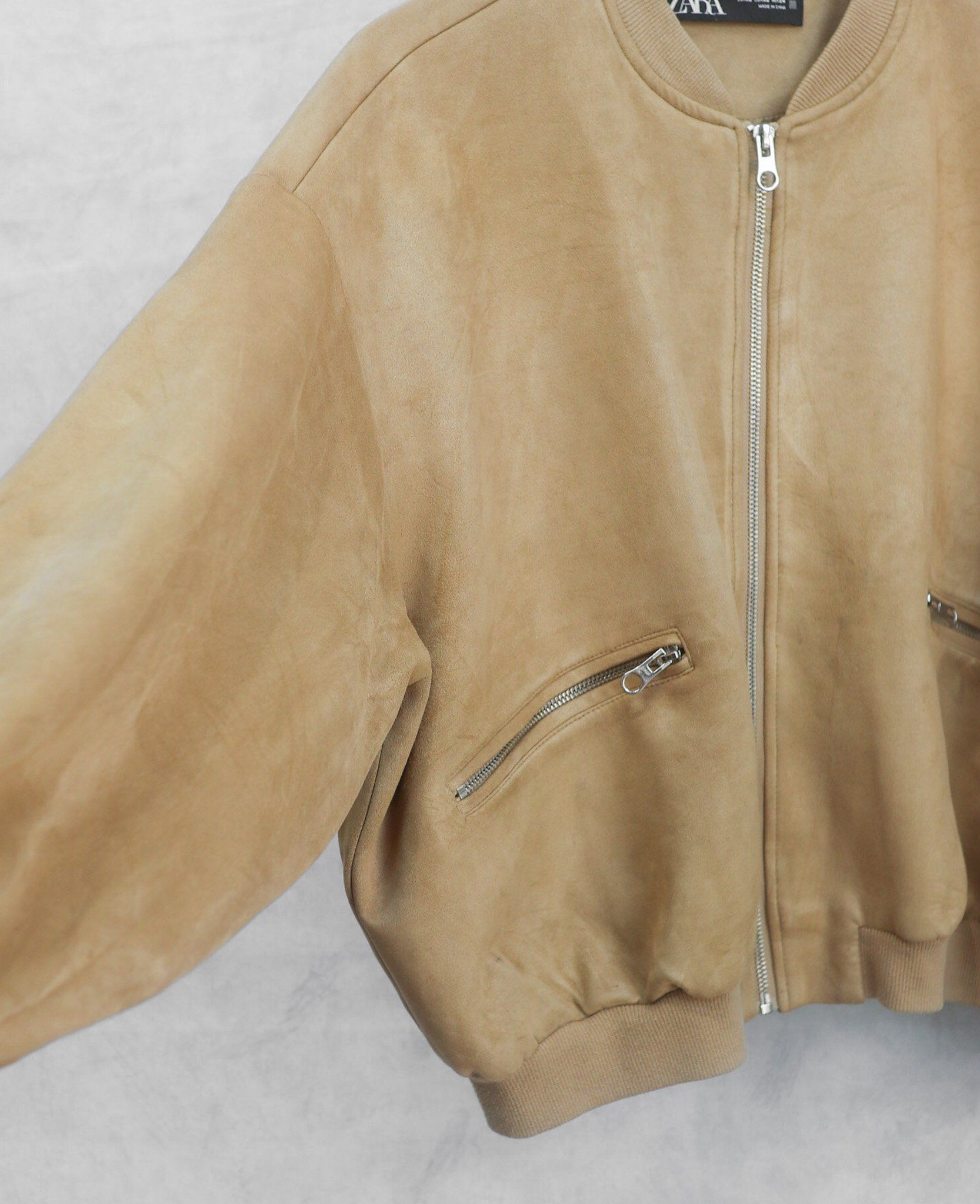 03.27.24 - VTG CROPPED SUEDE BOMBER JACKET - ZARA