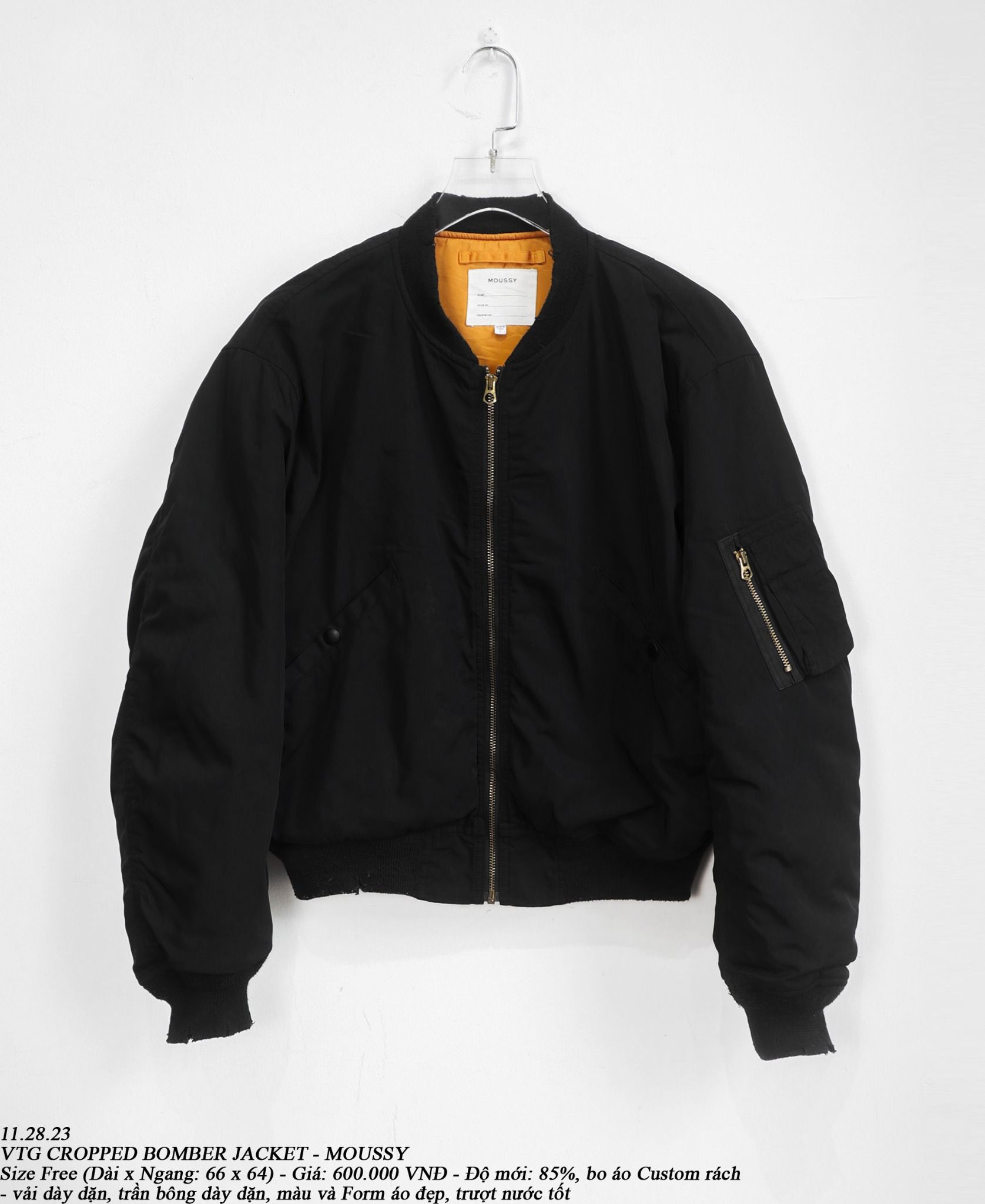 11.28.23 - VTG CROPPED BOMBER JACKET - MOUSSY
