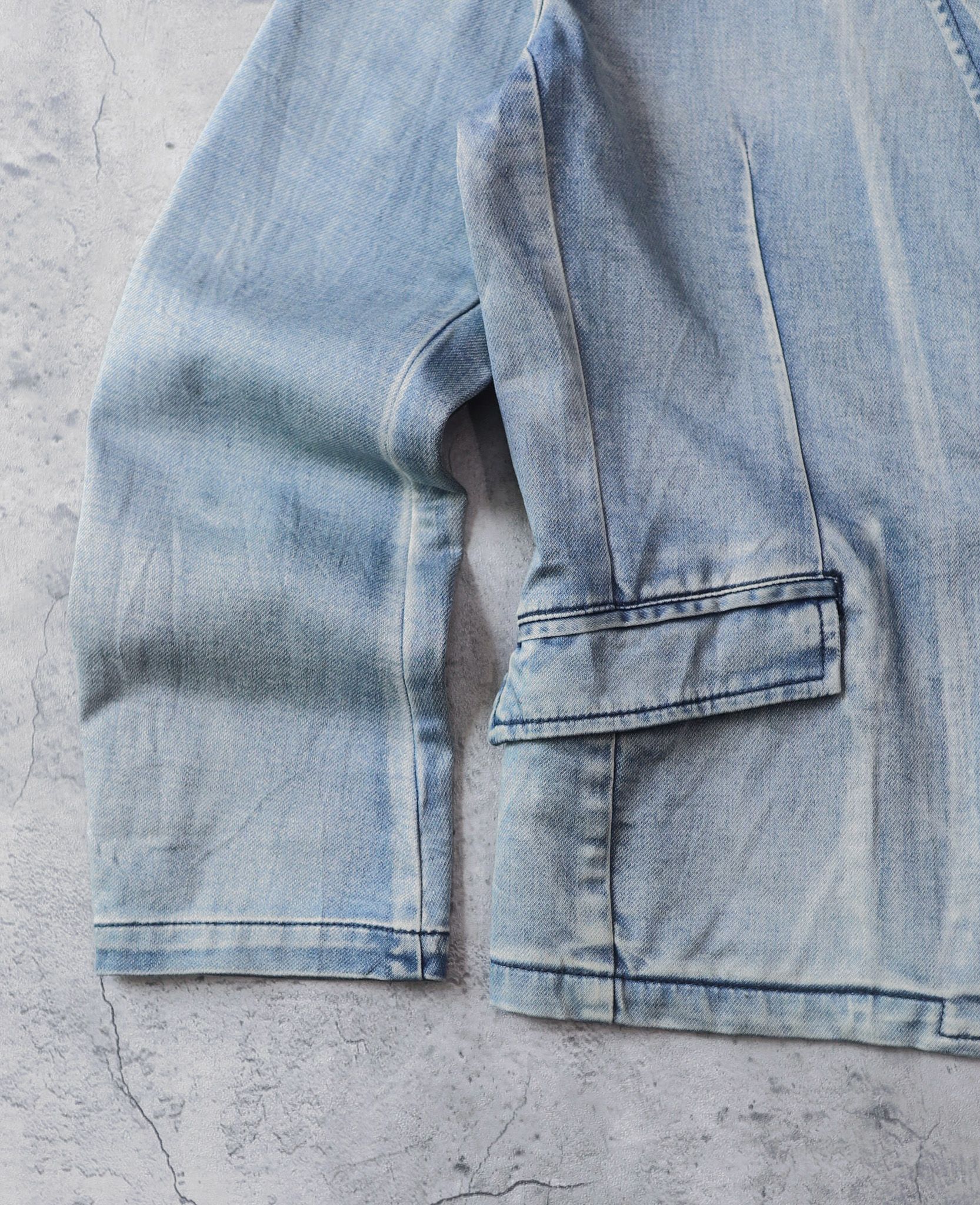 03.31.24 - VTG DENIM BLAZER JACKET - OUT AGE
