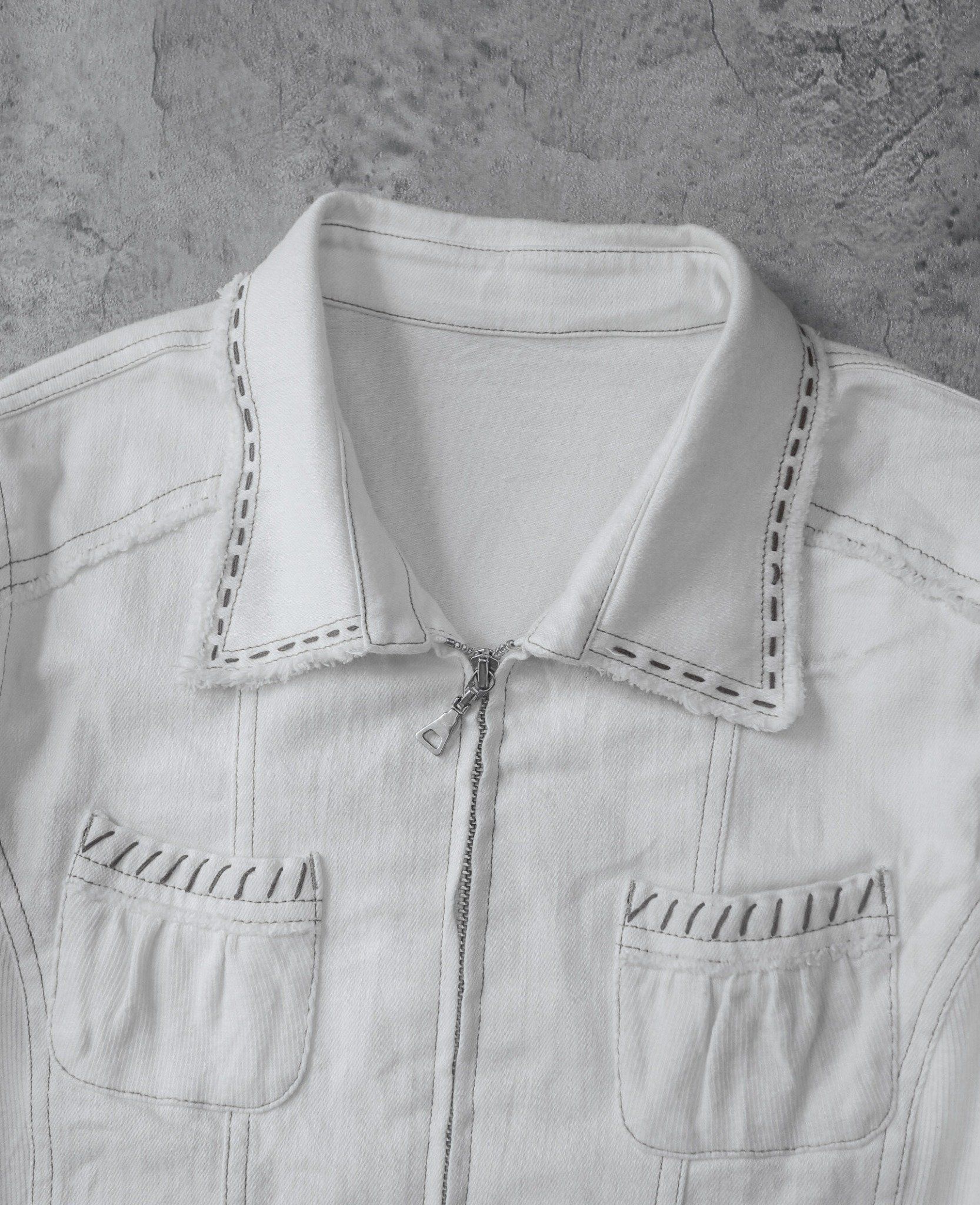 03.31.24 - VTG DENIM BLOUSON SKIRT JACKET - MCCT by INOCENTE