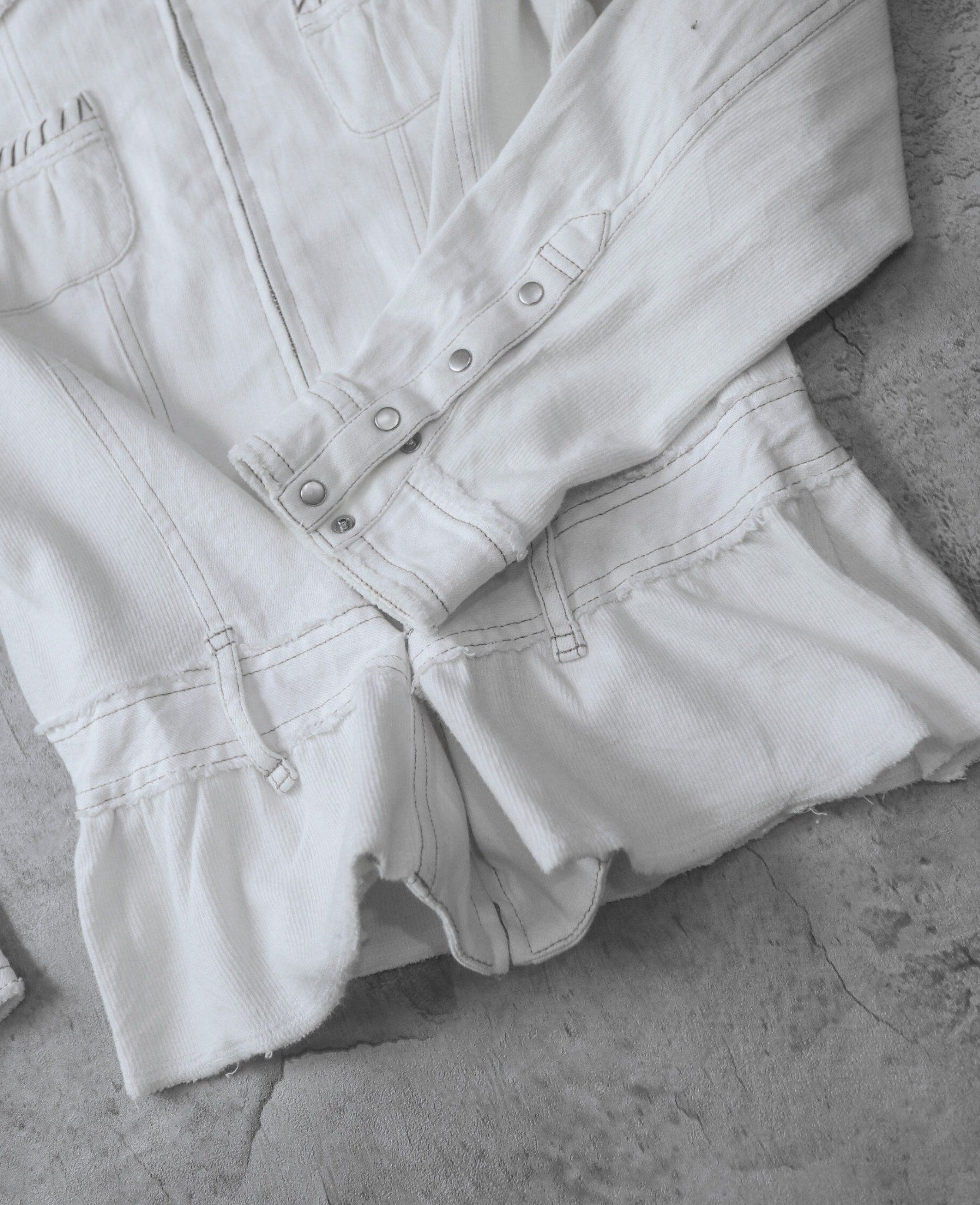 03.31.24 - VTG DENIM BLOUSON SKIRT JACKET - MCCT by INOCENTE