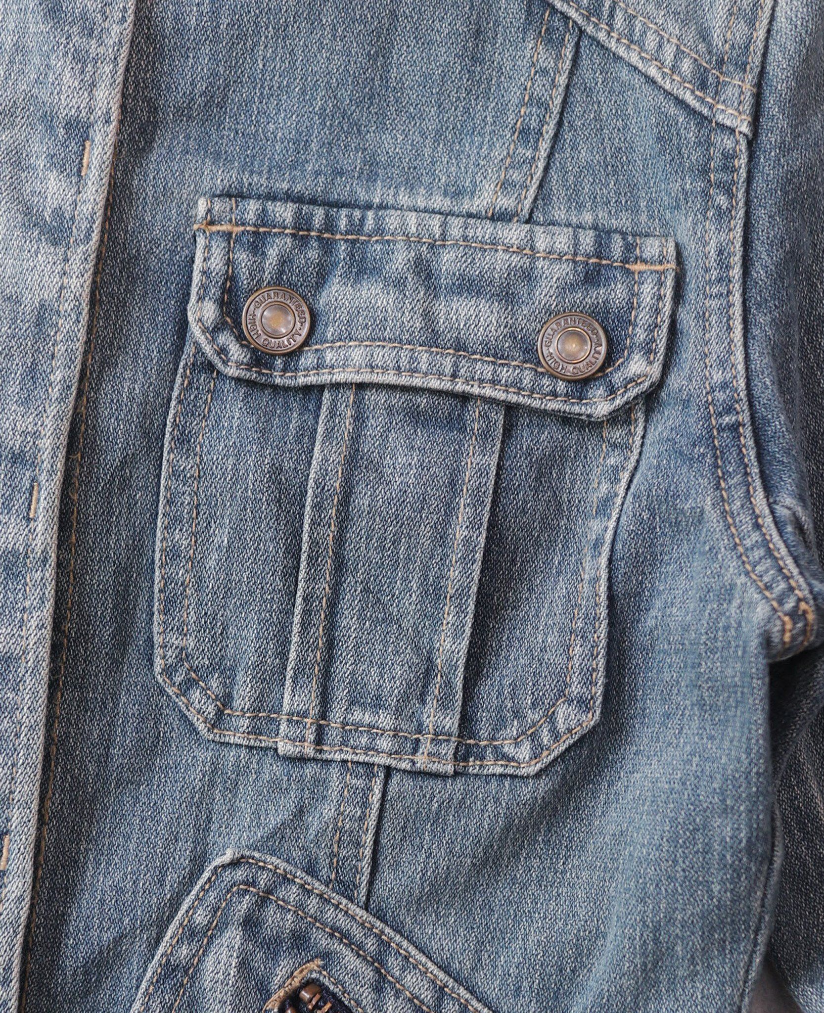 03.31.24 - VTG CROPPED DENIM RACER JACKET